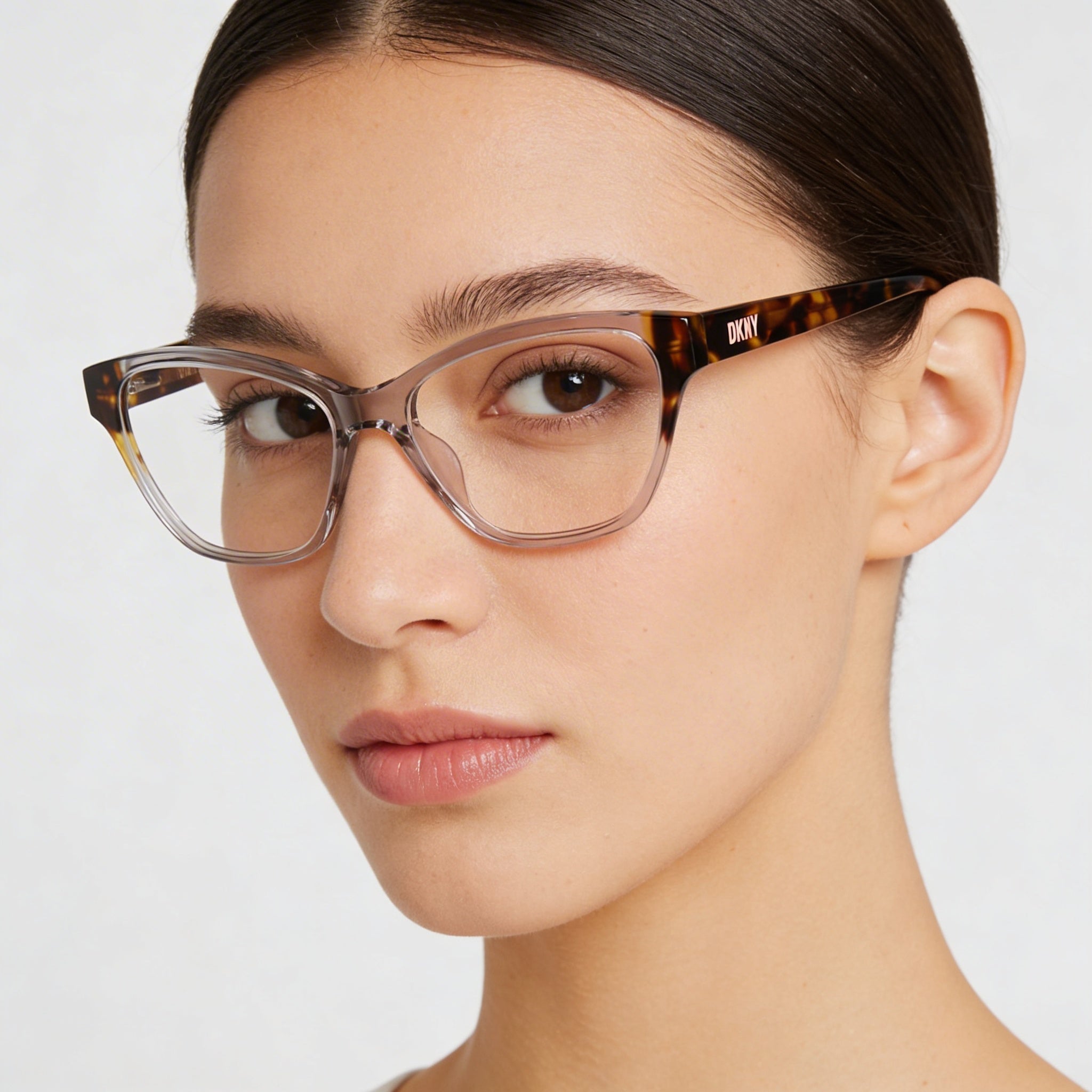 DKNY DK5057 Women's Acetate Eyeglasses featuring Slate Sage Tokyo Tortoise Frame Color, Lens Width 53mm, Photo 5