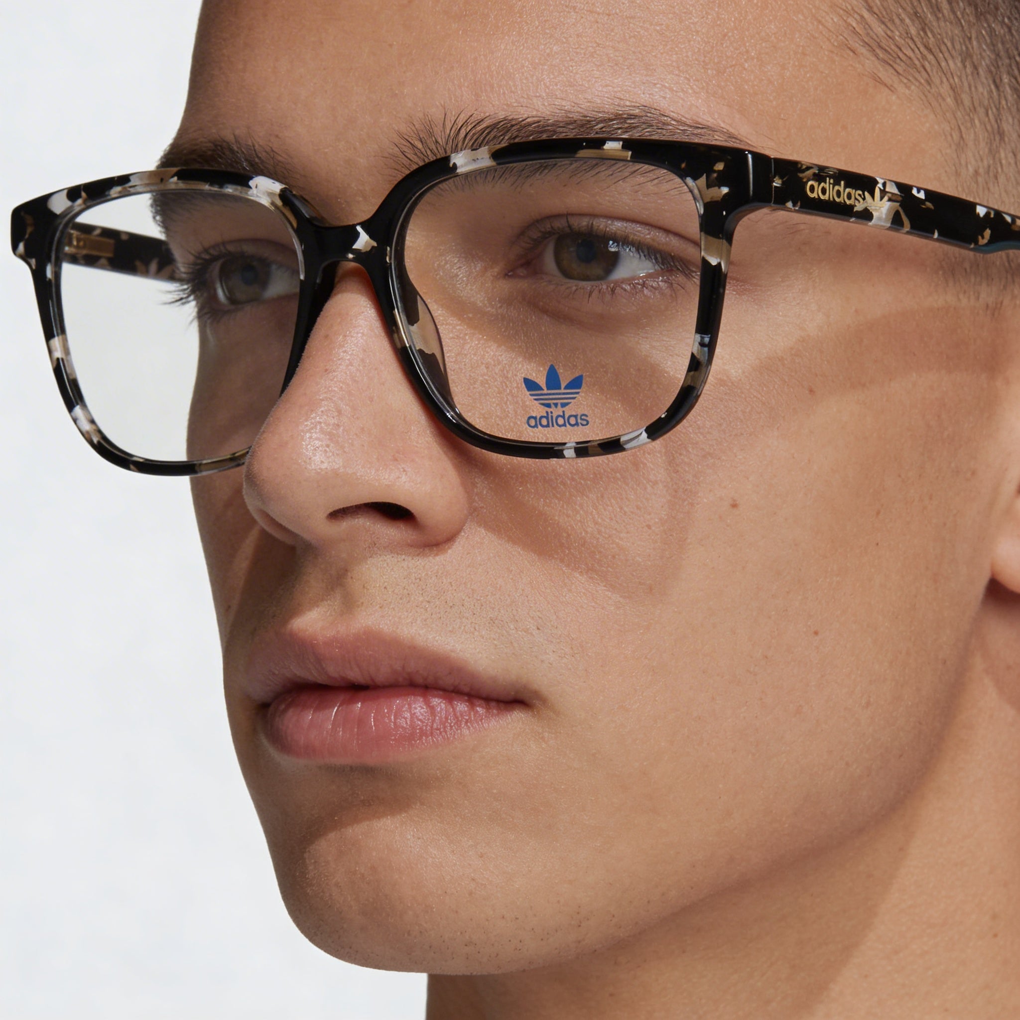 Gafas adidas Originals Modern para hombre con montura de plástico, Black Havana, lentes transparentes, talla 52-15-145, Photo 3