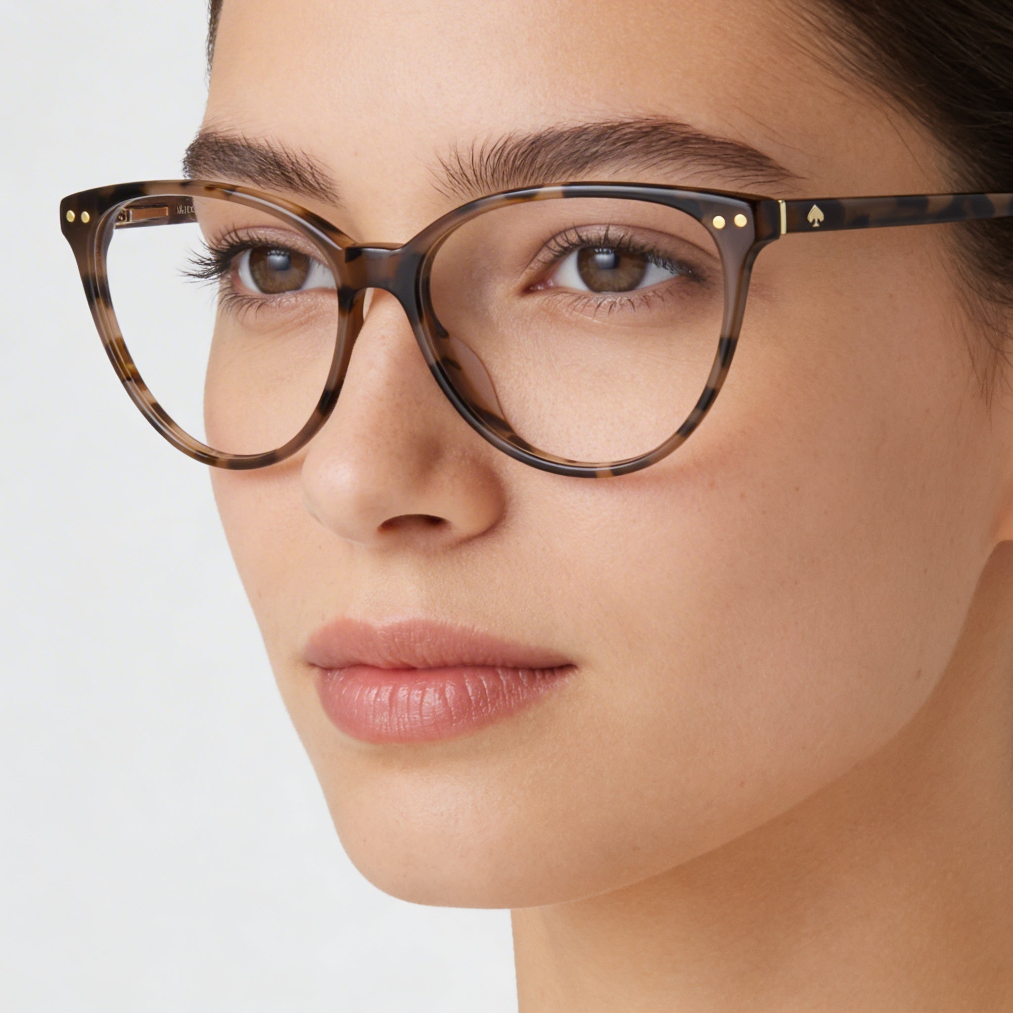 Gafas de sol de mujer tipo ojo de gato de montura completa moderna Kate Spade New York de plástico color habana y policarbonato de 52 mm, Photo 4