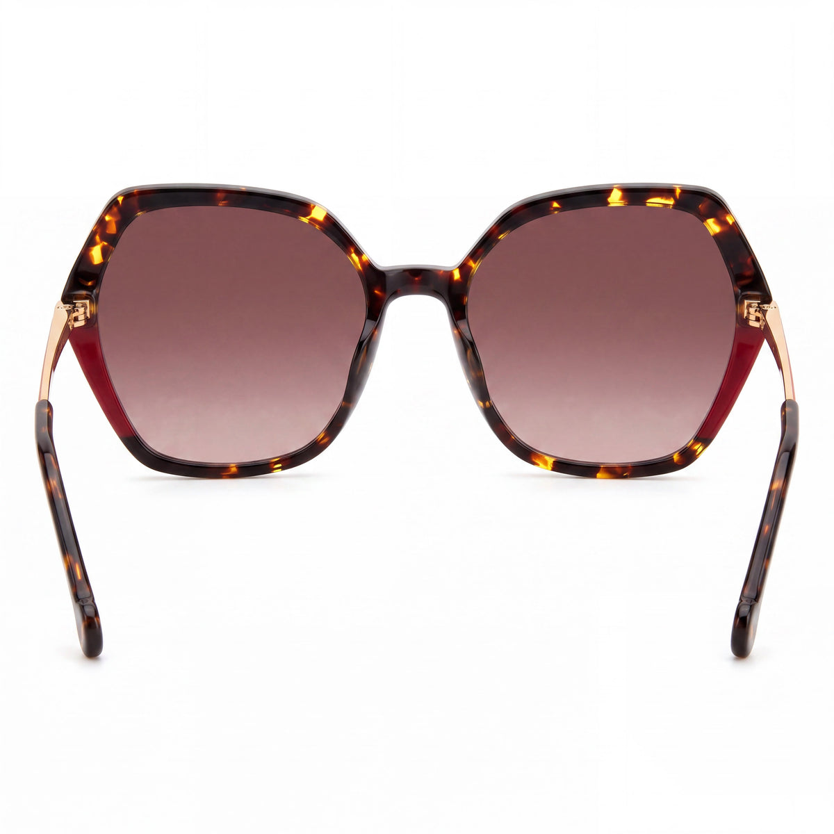 Gafas de sol Carolina Herrera para mujer esenciales de acetato ligero, La Habana, rojo-marrón, sin polarizar, protección UV, con cristales marrones degradados, de 55 mm, Photo 4