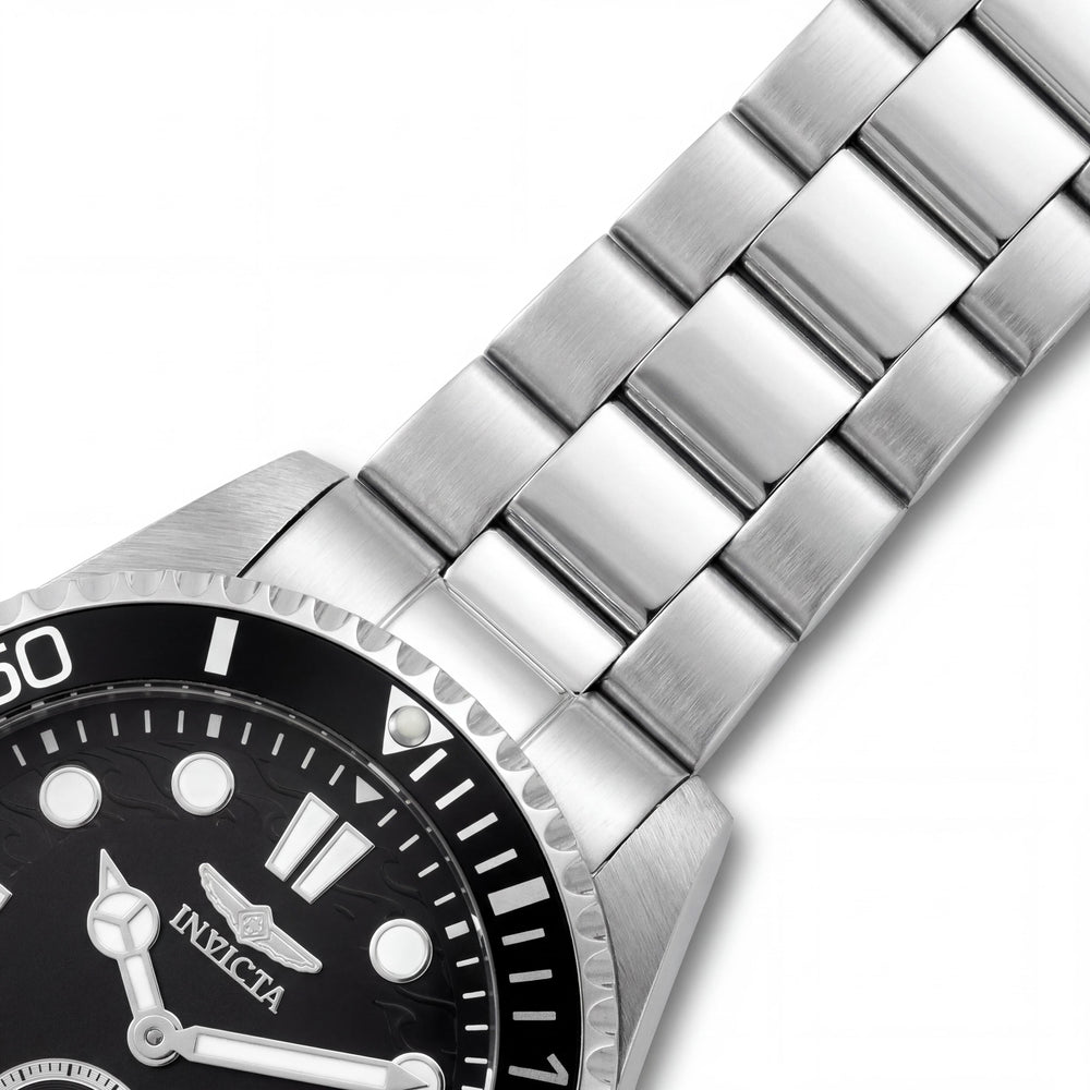 Invicta Pro Diver 49431 Reloj Unisex de Cuarzo con Brazalete de Acero Inoxidable, Esfera Gris Plateada, Resistente al Agua 10 ATM, 43mm
