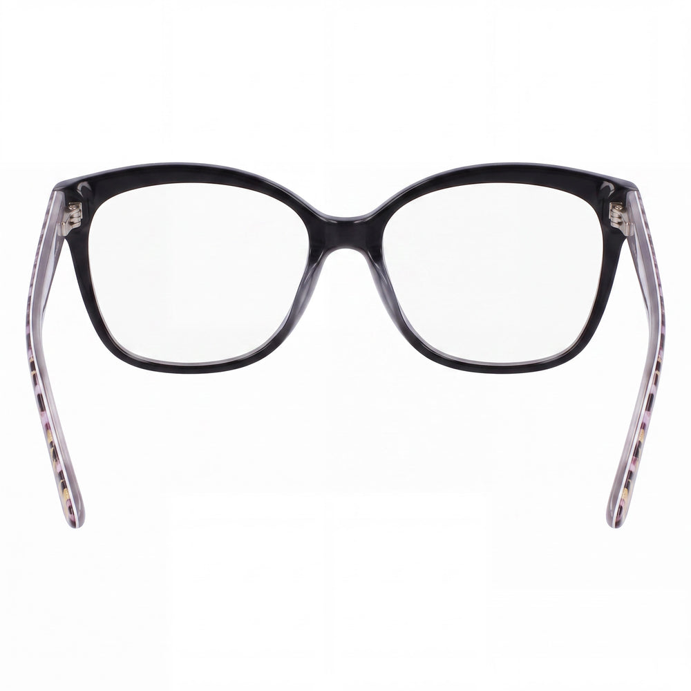 bebe Bb5214 Men's Metal Frame Eyewear with Polycarbonate Clear Lenses, Jet Black, 54mm