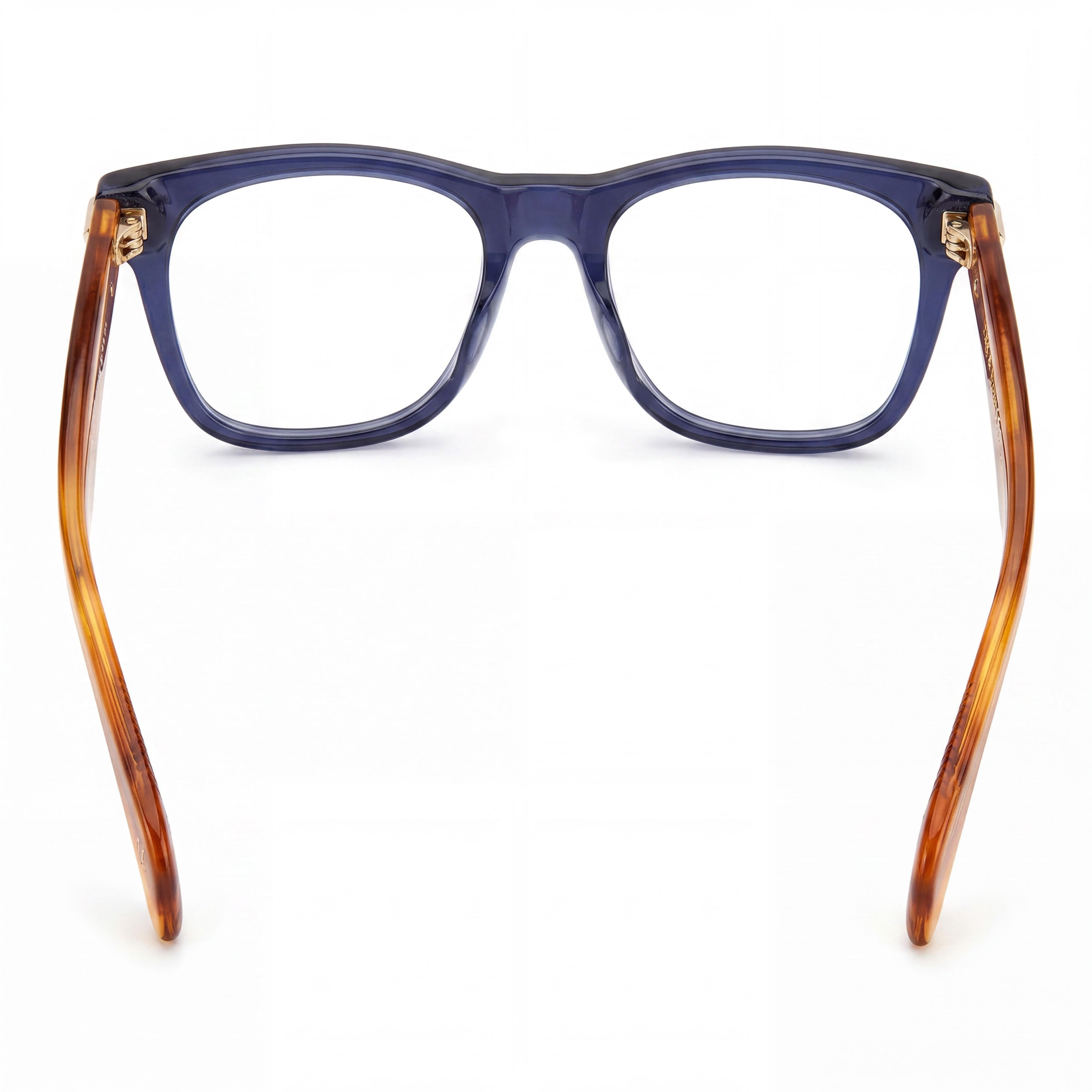 Gafas rag & bone Modern para mujer, de acetato azul-marrón, montura completa cuadrada, con lentes adaptables a la luz, 54-18-150, Photo 4
