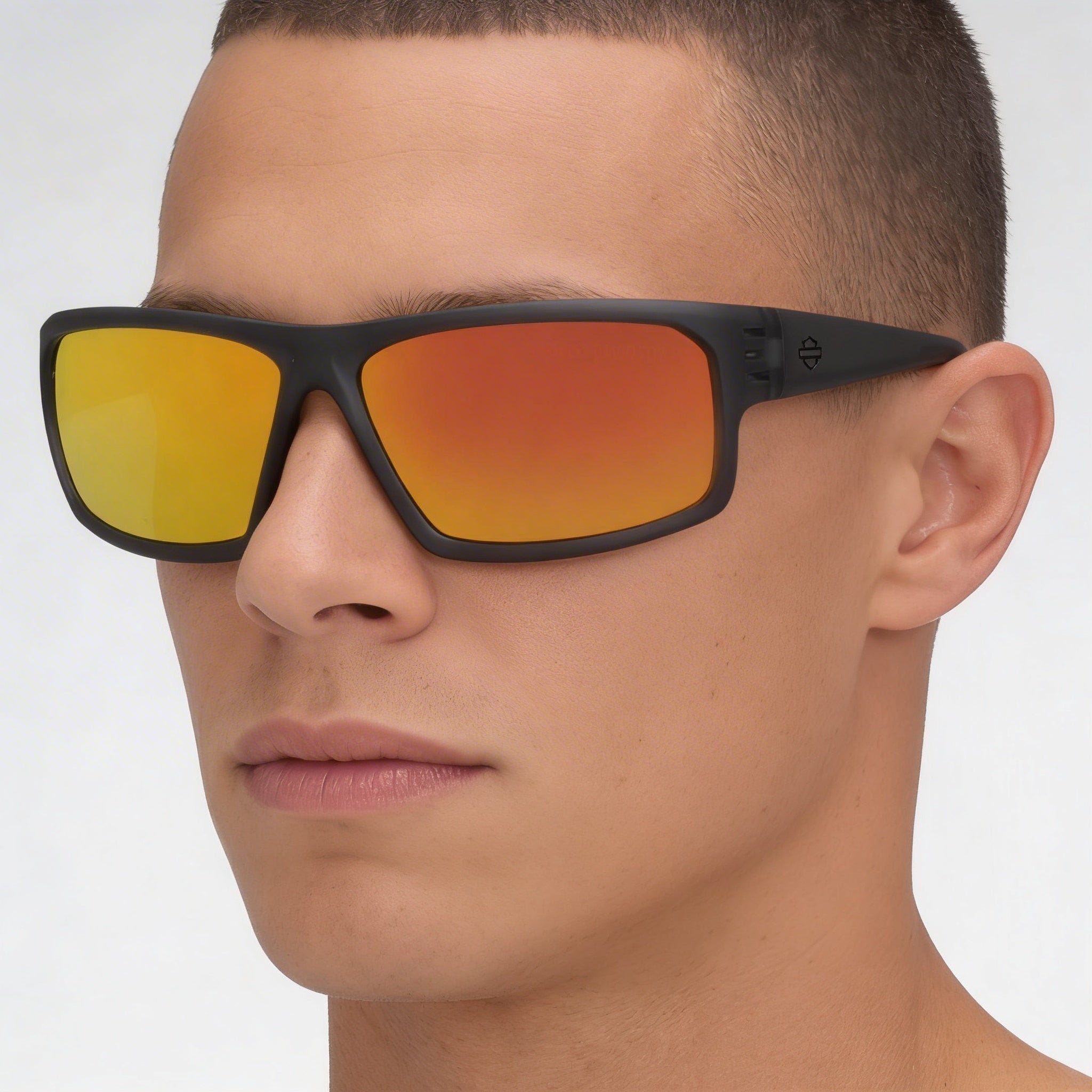 Gafas de sol Harley-Davidson Hd0983x rectangulares para hombre con montura inyectada gris humo y lentes ahumadas con protección UV de 64 mm, Photo 4