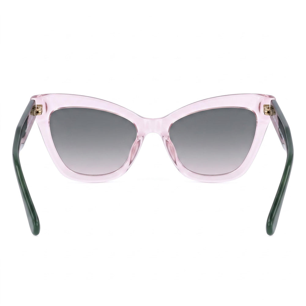 kate spade new york Gafas de sol sostenibles para mujer ECO ACETATE de color rosa con protección UV, lentes verdes rosas, 54 mm
