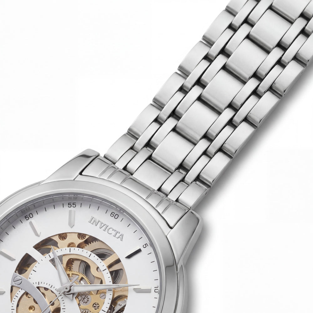 Invicta Objet D Art 69122 Men's Automatic 42mm Stainless Steel Case & Bracelet Silver Dial Watch