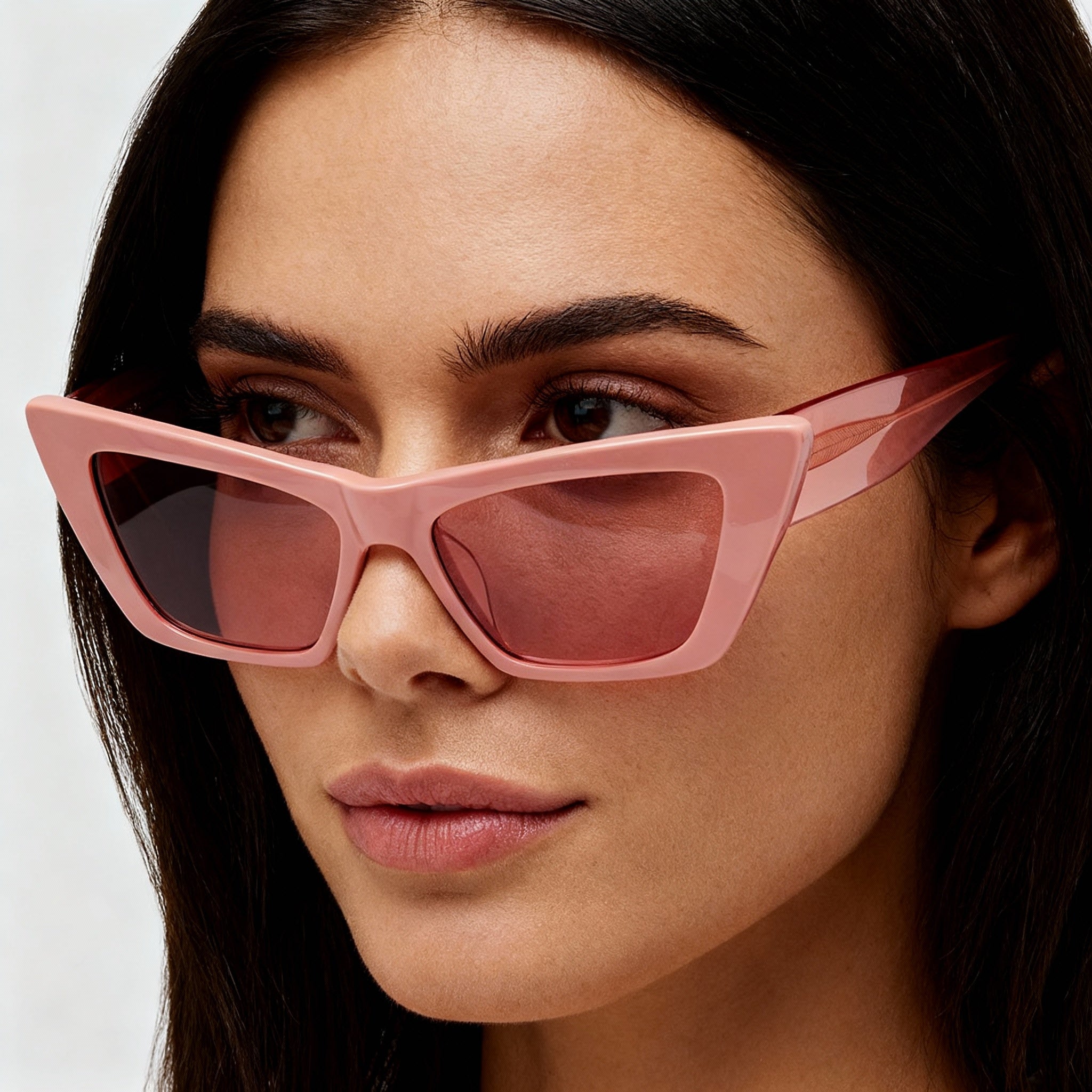 rag & bone Casual Women's Pink Acetate Sunglasses, Burgundy Non-Polarized UV Lenses 53-16-140, Photo 5