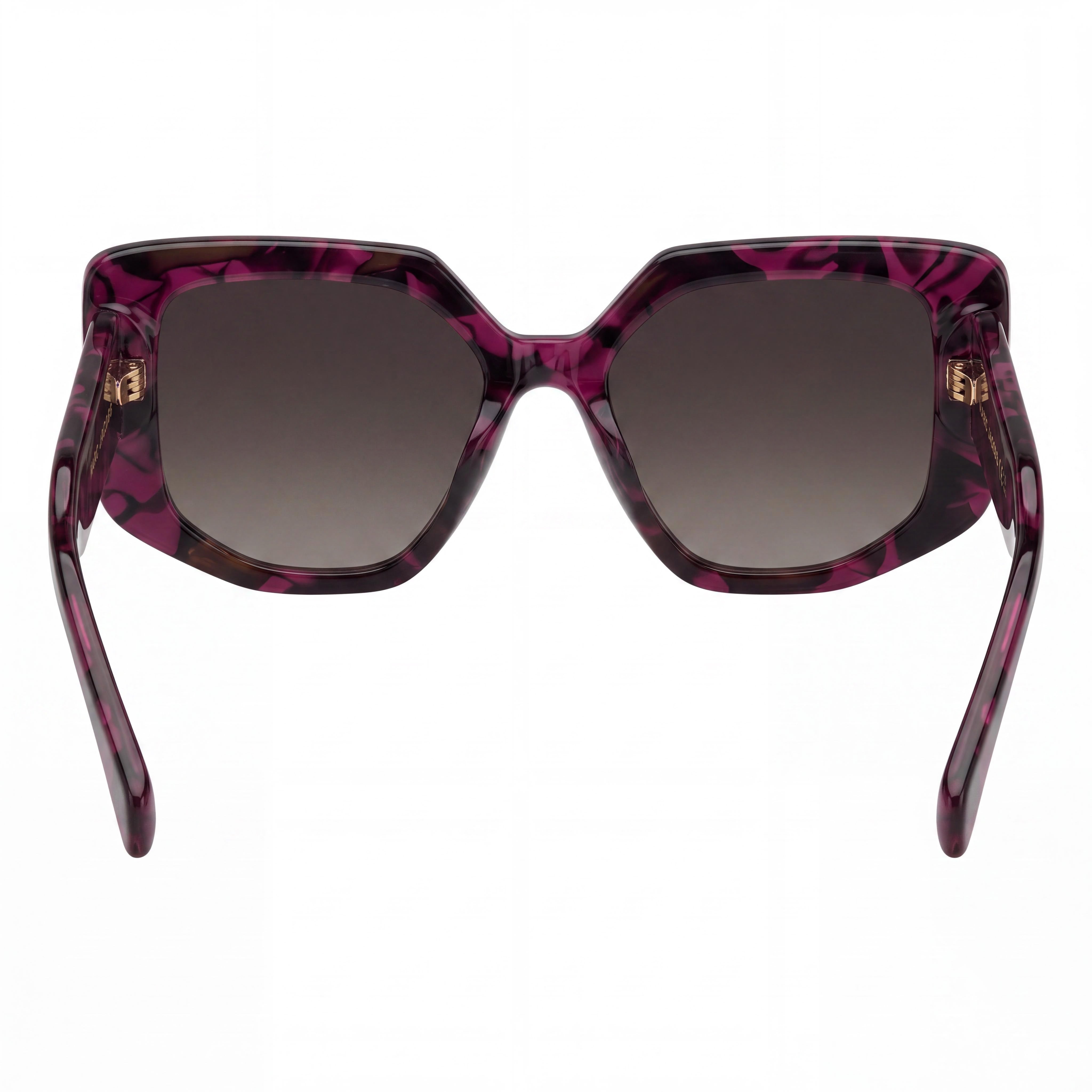 Marc Jacobs Classic MJ 1116/S Women's Butterfly Sunglasses, Marble Burgundy Acetate Frame, Brown Shaded Lenses 52mm, Photo 3