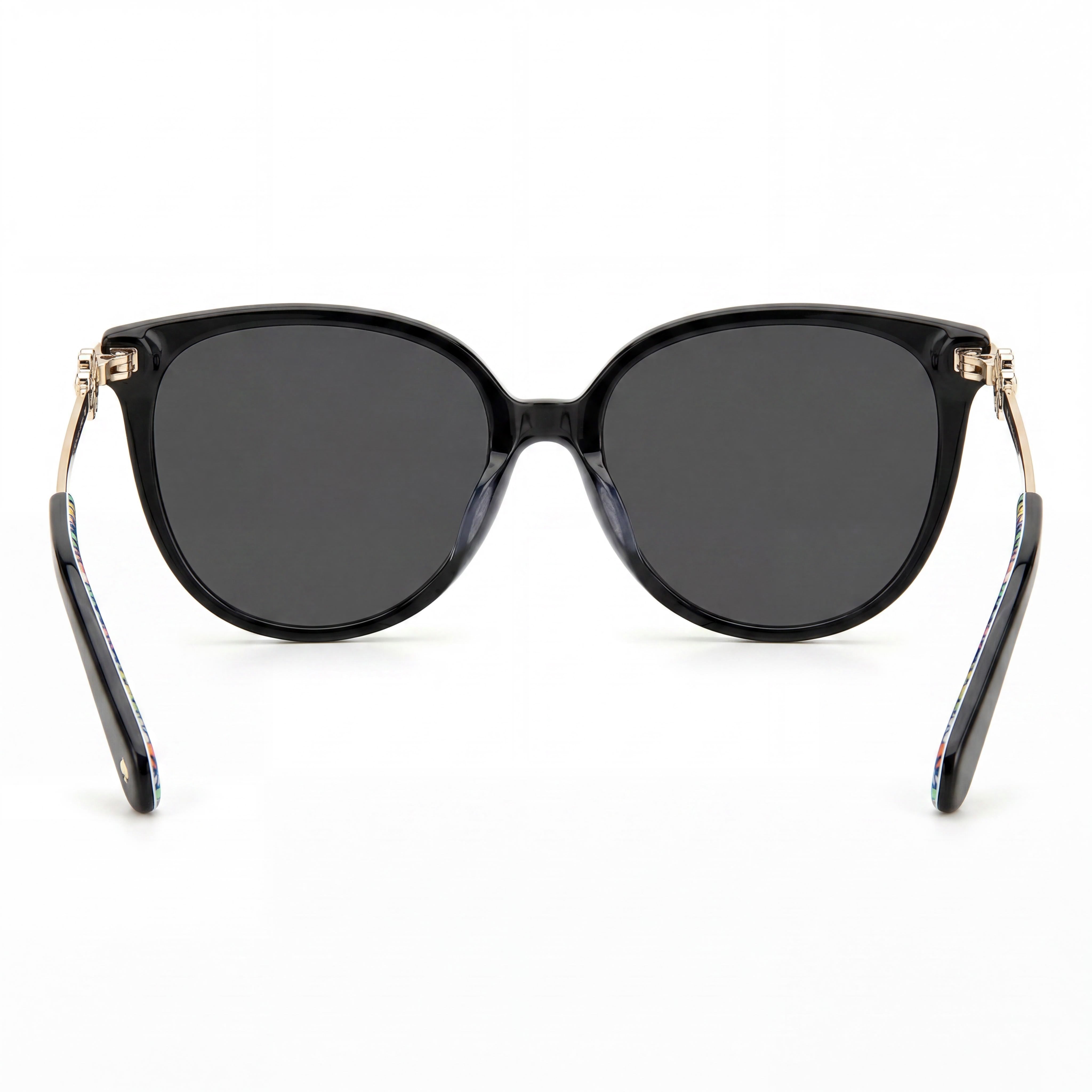 kate spade new york Women’s Fashionable Classic UV Protection Sunglasses, Plastic Black Gray Frame, Gray Lens 60mm, Photo 4