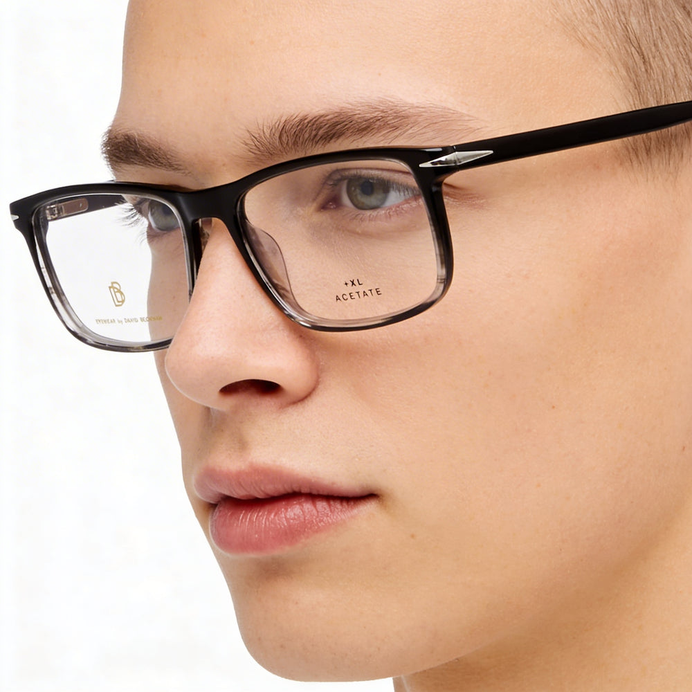 Gafas de sol unisex David Beckham Db 1019 con montura de plástico de cuerno negro y lentes no polarizadas de 54 mm