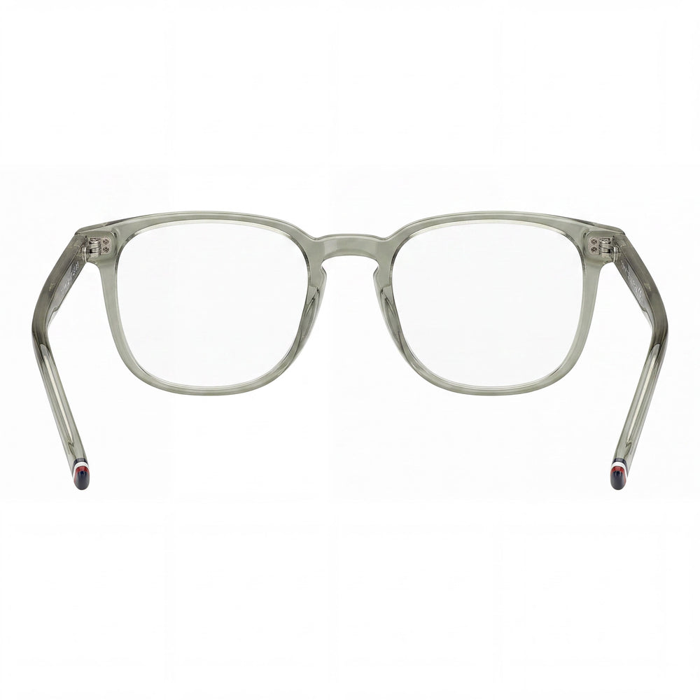 Gafas Tommy Hilfiger Modern para hombre, cuadradas, transparentes, de acetato verde salvia, 51 mm
