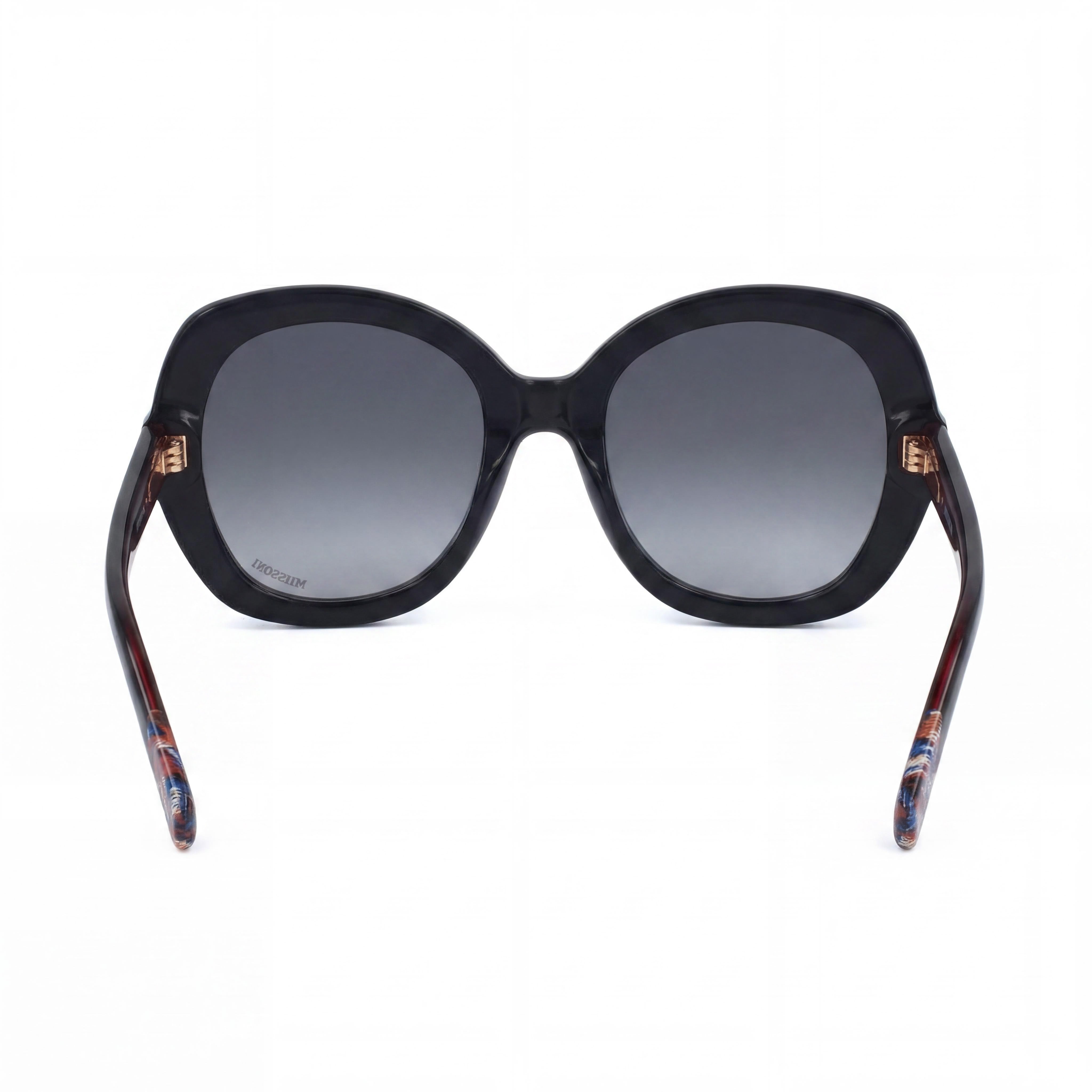 M Missoni Casual Women's Grey Acetate Sunglasses 52mm with Dark Grey Shaded UV Protected Polycarbonate Lenses, Photo 3