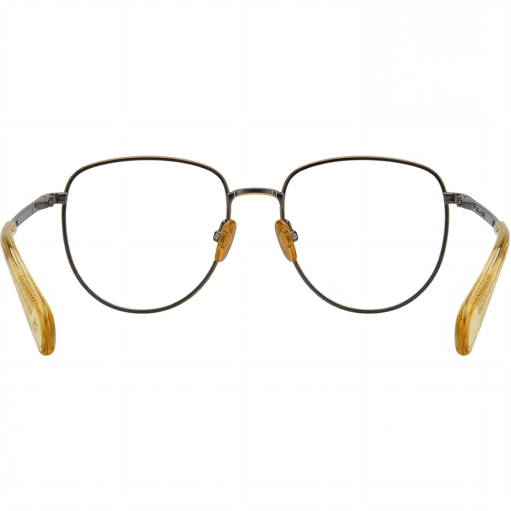 Gafas Rag & Bone Rnb 7017 para mujer, rutenio oscuro con lentes de policarbonato, 56 mm de ancho de lente, 17 mm de ancho de puente, 145 mm de longitud de patilla