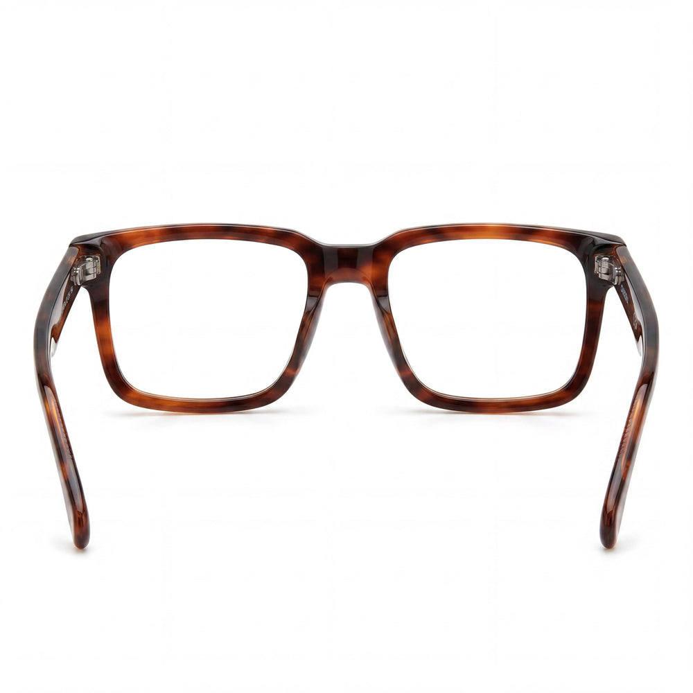 Gafas Carrera modernas unisex con montura de acetato en tono cuerno marrón, con una anchura de lente de 53 mm.