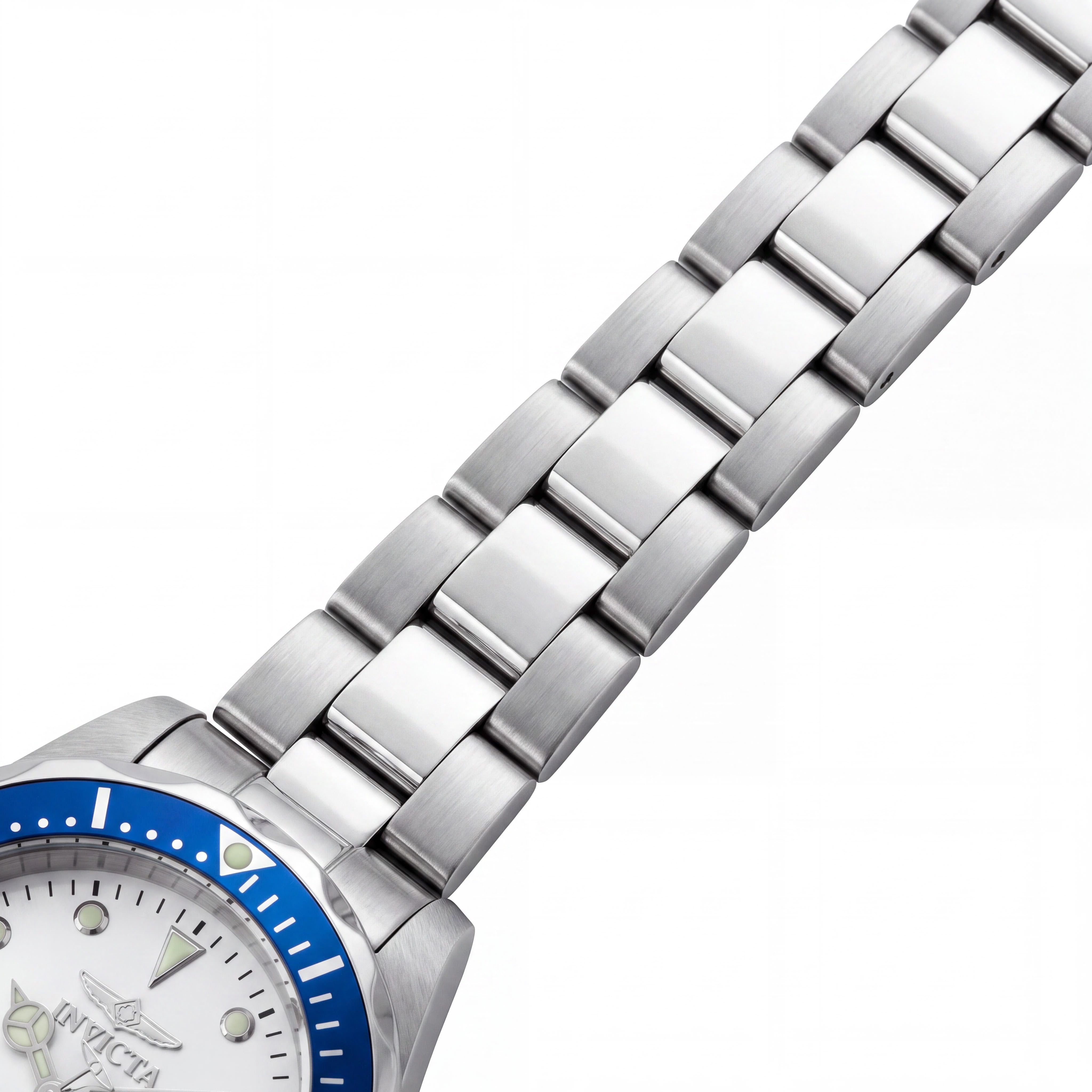 Invicta Pro Diver 8940 Reloj de cuarzo para mujer de acero inoxidable con esfera blanca, 28 mm, resistente al agua 200 m, brilla en la oscuridad, Photo 2