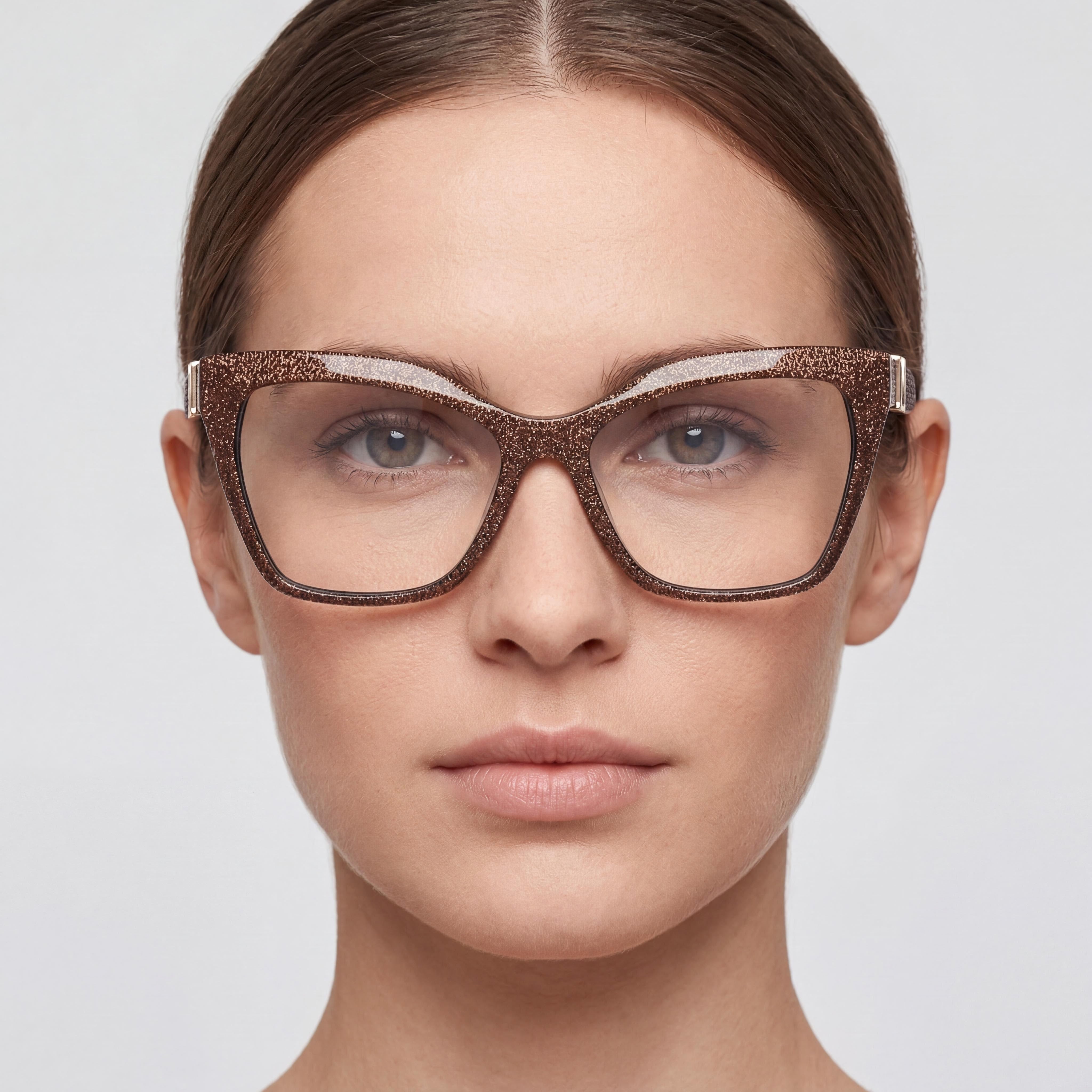 GUESS by Marciano Clásicas para mujer, Montura de Plástico Negro Brillante, Lentes de Policarbonato Multicolor, Ancho de Lente 55mm, Photo 4