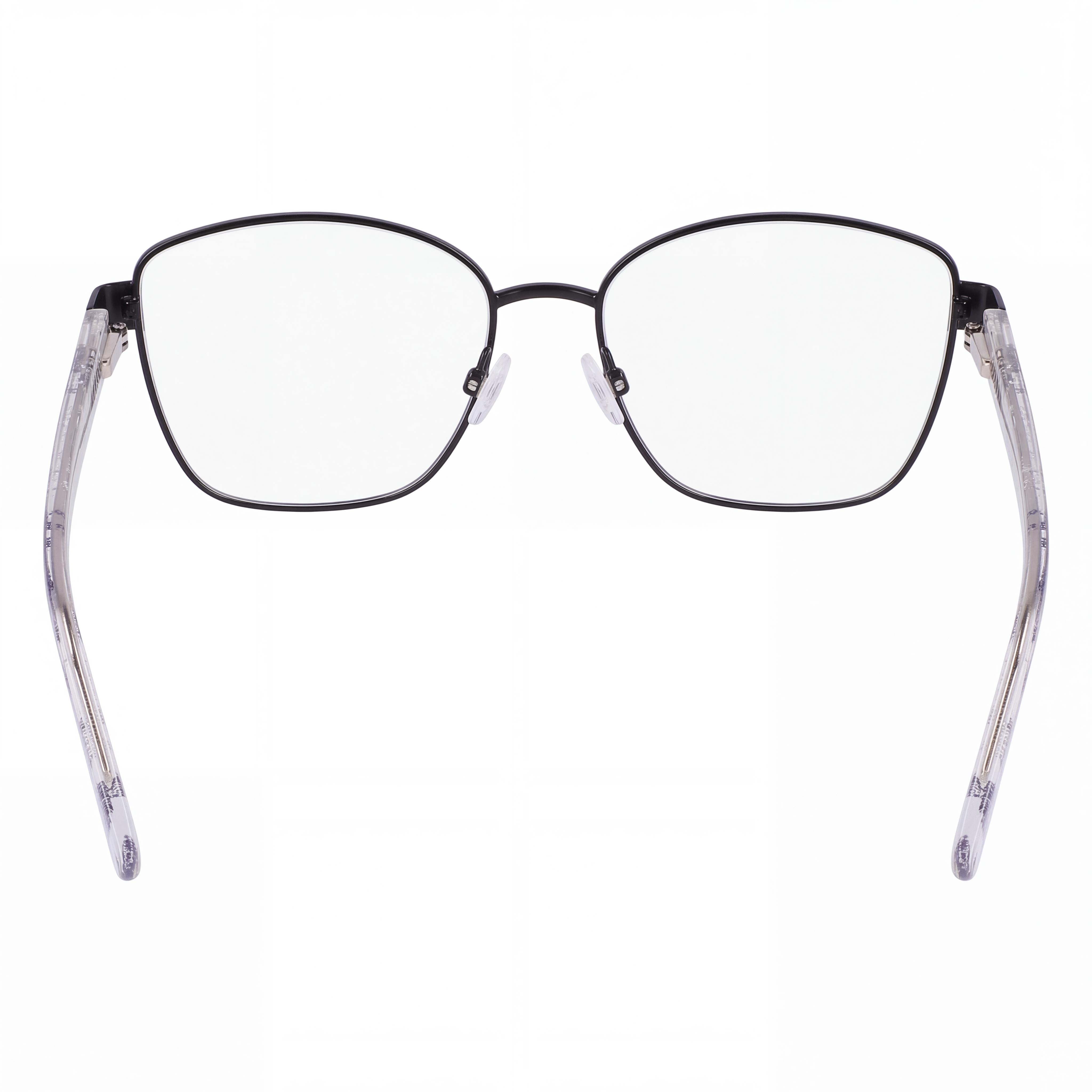 bebe Bb5209 Gafas ópticas para hombre con montura de metal negro azabache y lentes transparentes de 54 mm, Photo 4