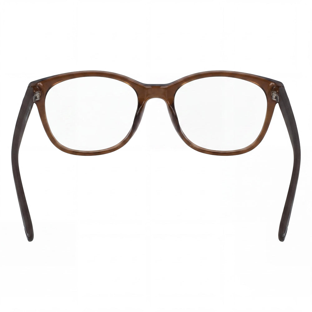 Calvin Klein Ck19572 Women's Crystal Amber Brown Plastic Frame Prescription Optical Eyeglasses 52mm