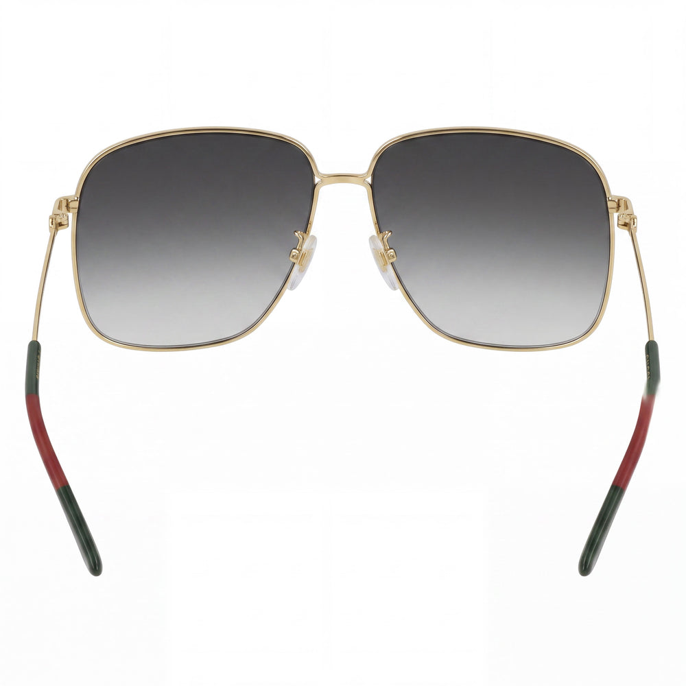 Gucci GG0394S-001 Women's Gold Grey Metal Grey Gradient 100% UV Protection Sunglasses 61mm