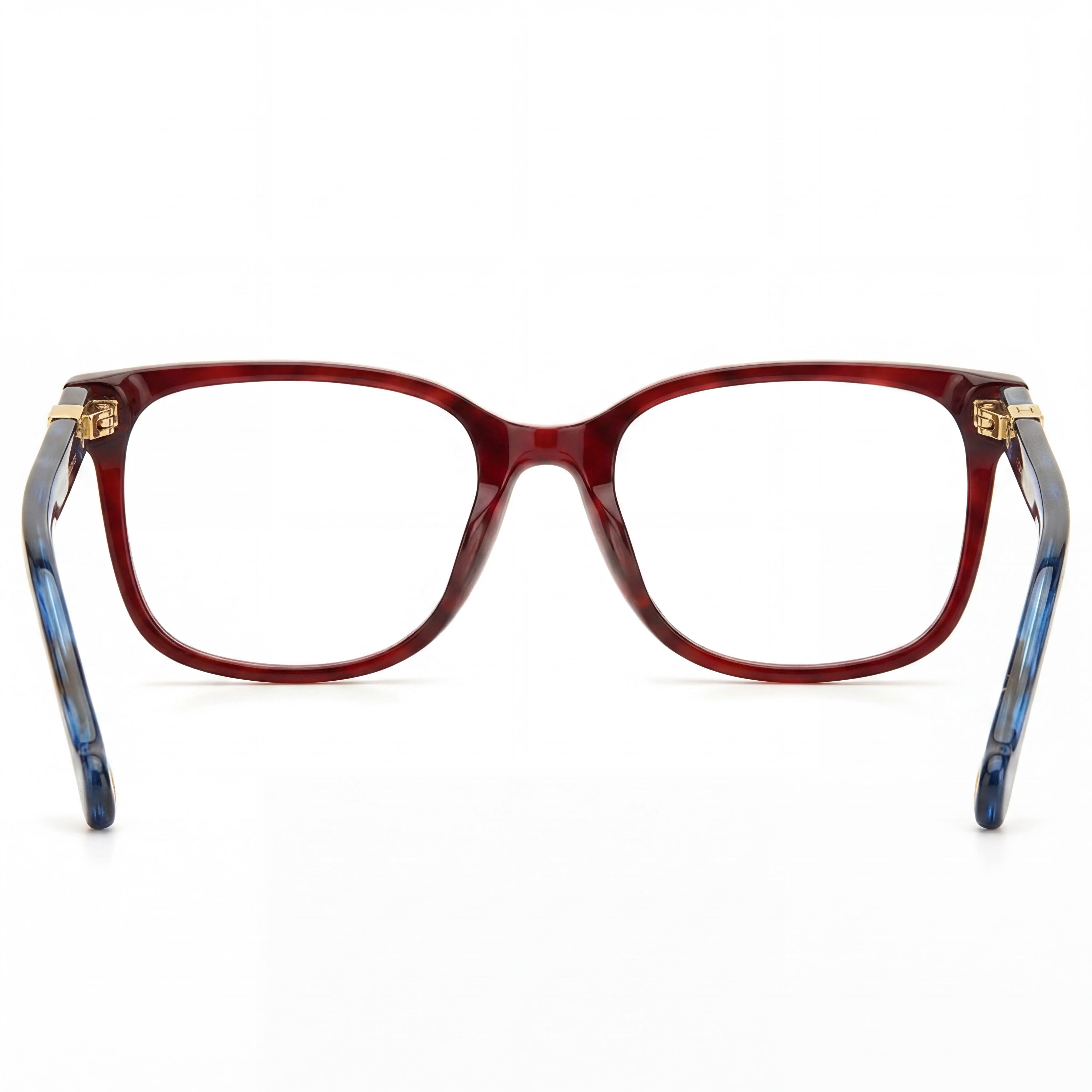 Carolina Herrera CH 0047 Women's Transparent Dark Burgundy Plastic Rectangular Eyeglasses 52mm, Photo 3