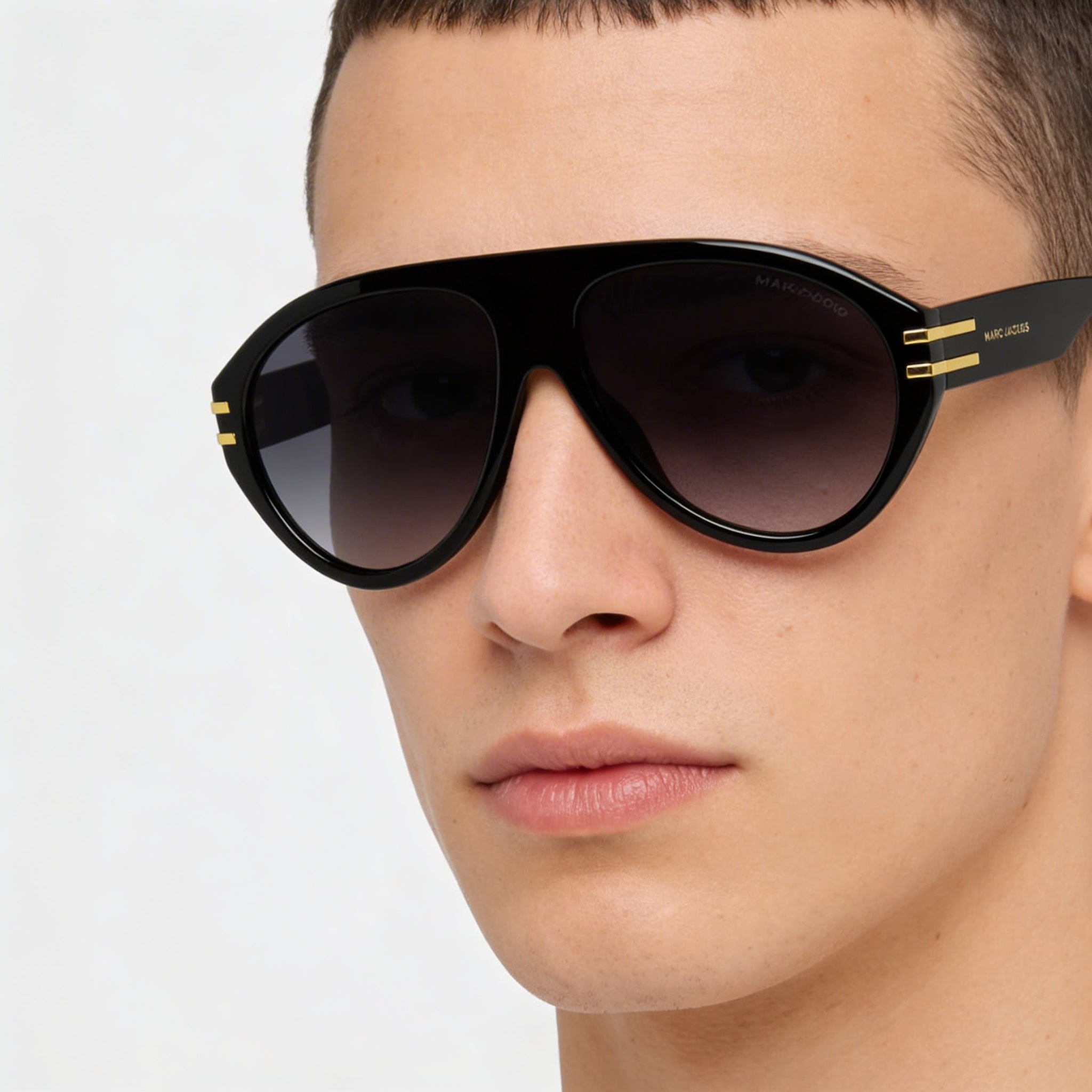 Marc Jacobs MARC 747/S Casual Unisex Acetate Frame Polycarbonate Lens Black Dark Grey Shaded Sunglasses 58mm, Photo 5