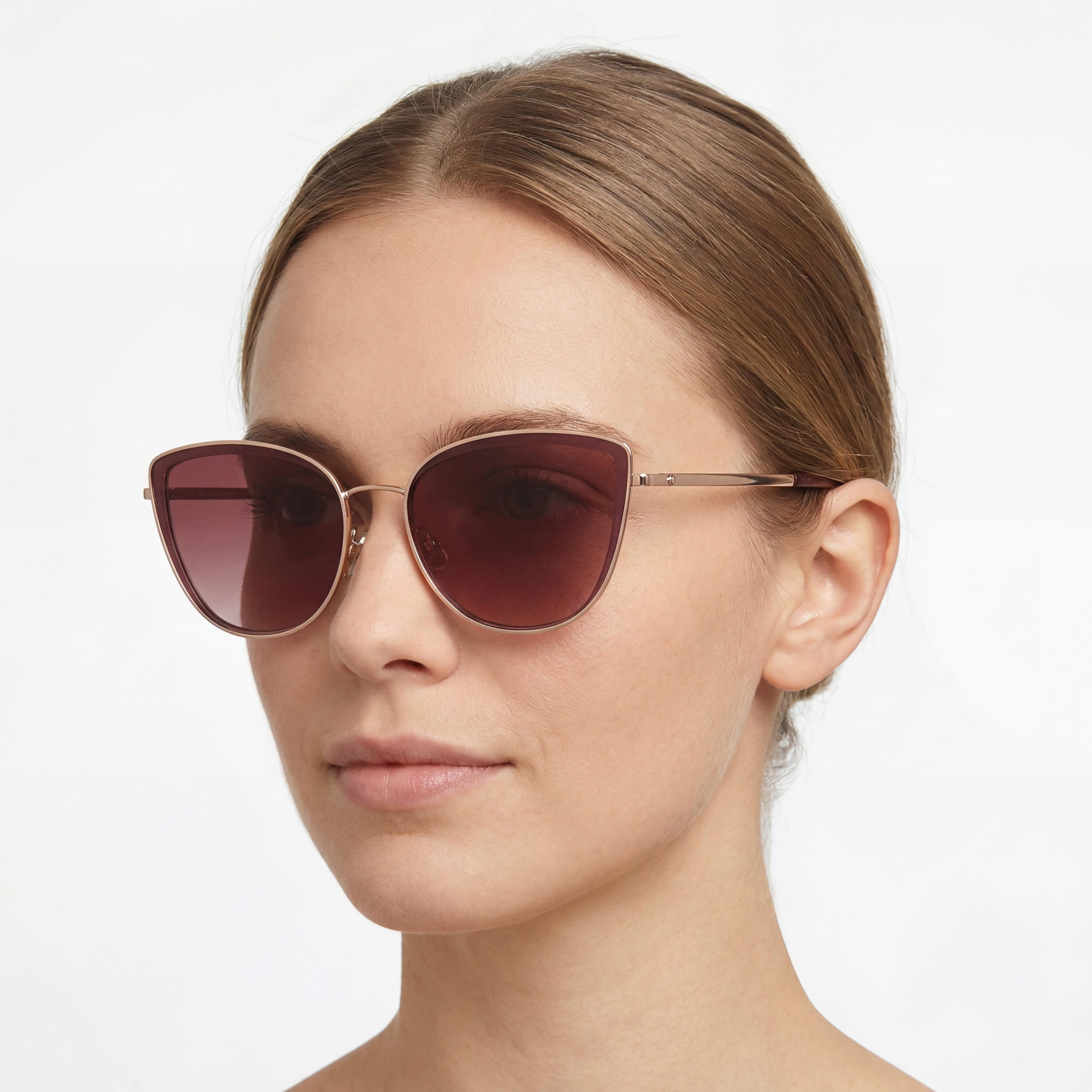 kate spade new york Classic Unisex Red Gold Pink Stainless Steel UV Protection Sunglasses 56-17-140, Photo 5