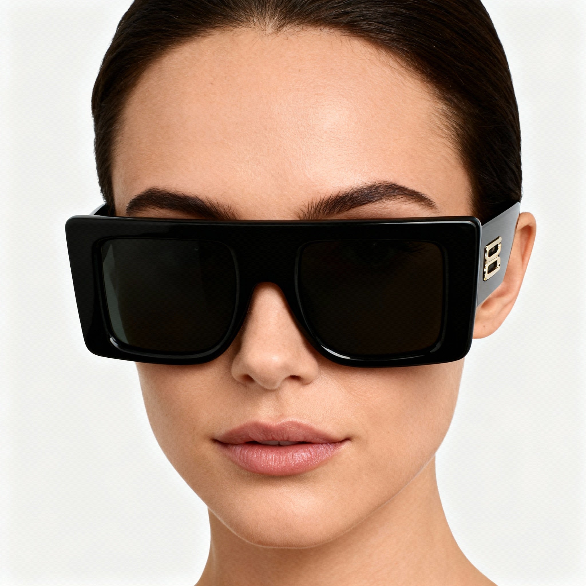 Victoria Beckham VB677S Women's Casual Sunglasses, Black White Frame, Black Lens, 22mm Bridge, 145mm Temple, Photo 5