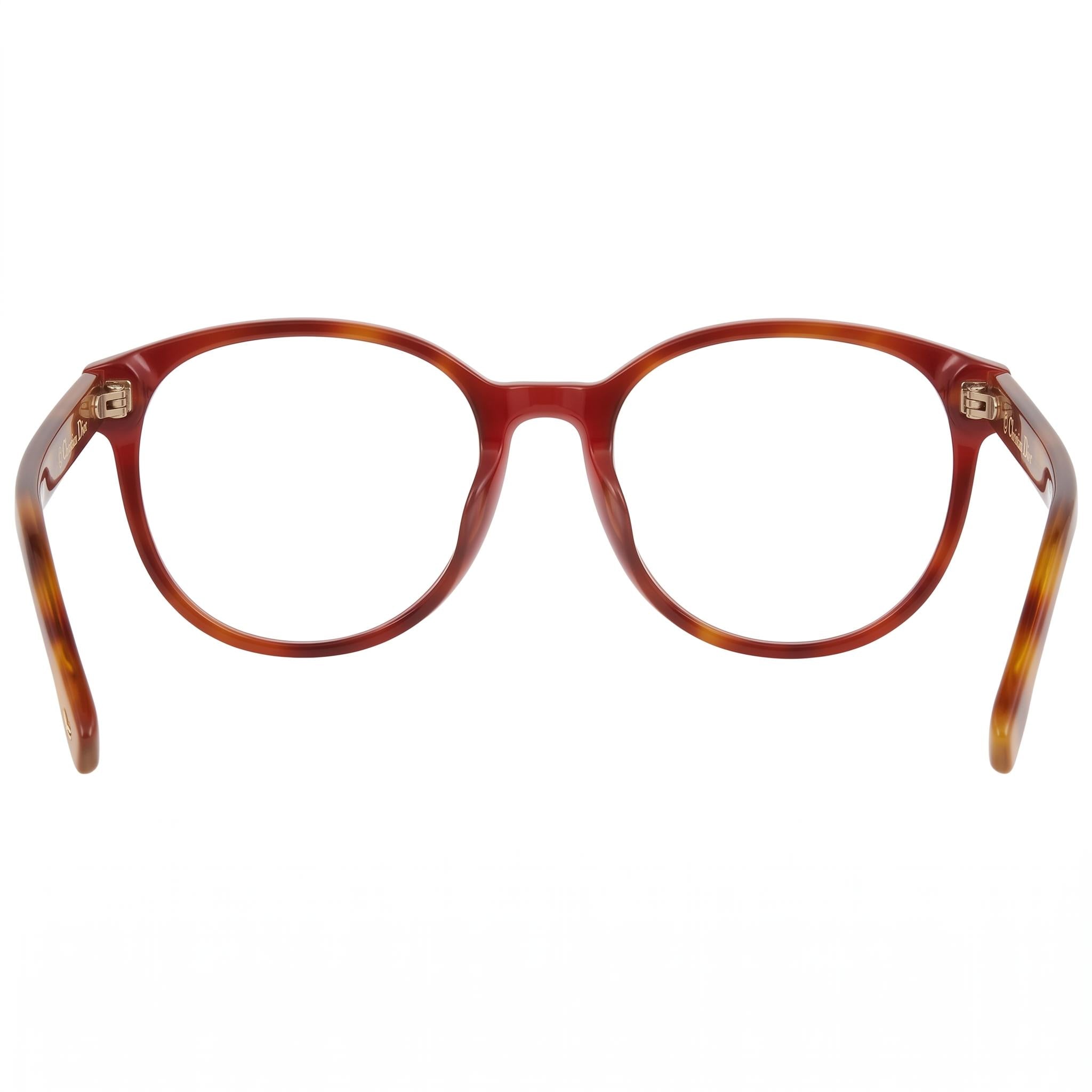 Gafas de plástico Dior para mujer, color habana burdeos, con cristales de demostración, 53 mm de ancho de lente, 18 mm de puente, 145 mm de patillas, Photo 3