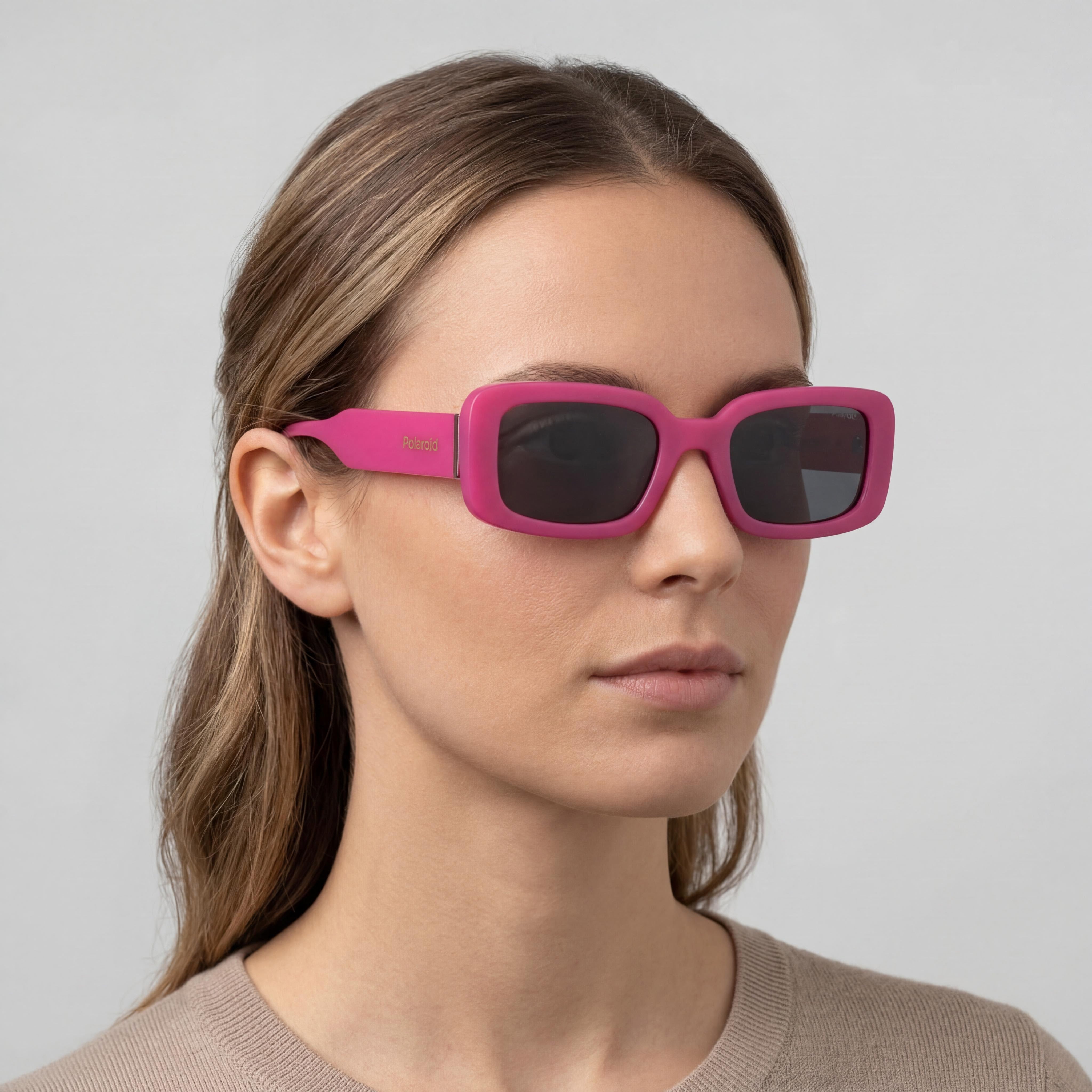 Gafas de sol clásicas Polaroid para mujer, fucsia, policarbonato, protección UV, ancho de lente 52 mm, Photo 4