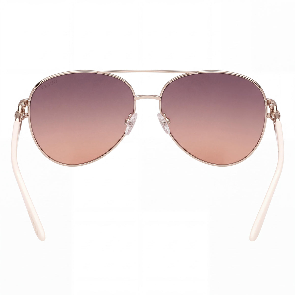 Gafas de sol de hombre GUESS Modern con montura de metal oro pálido y cristales degradados humo, protección UV, 61mm, Photo 3