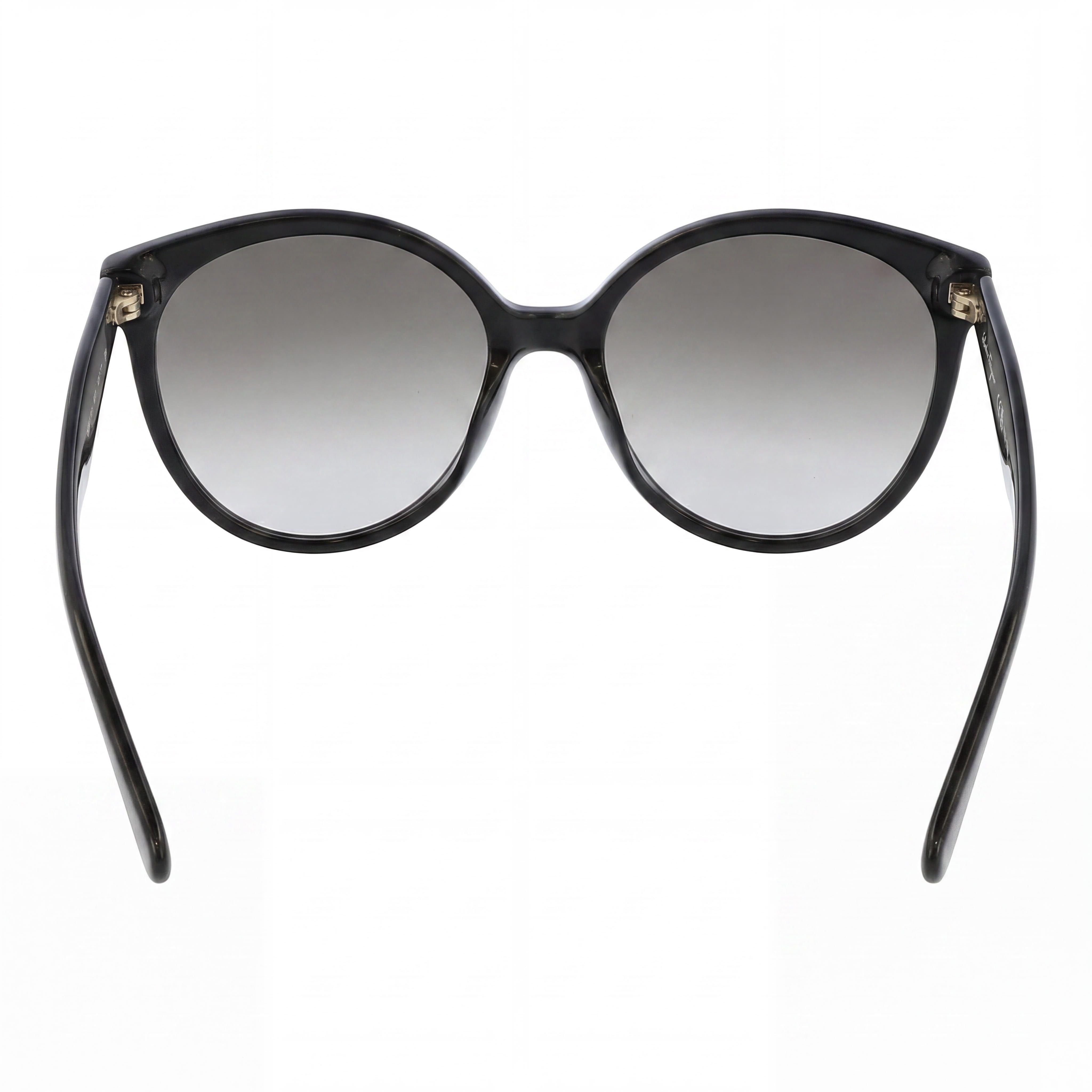 Gafas de sol redondas de plástico negro Salvatore Ferragamo SF1071S para mujer con lentes degradadas grises, 58 mm, protección UV, Photo 3