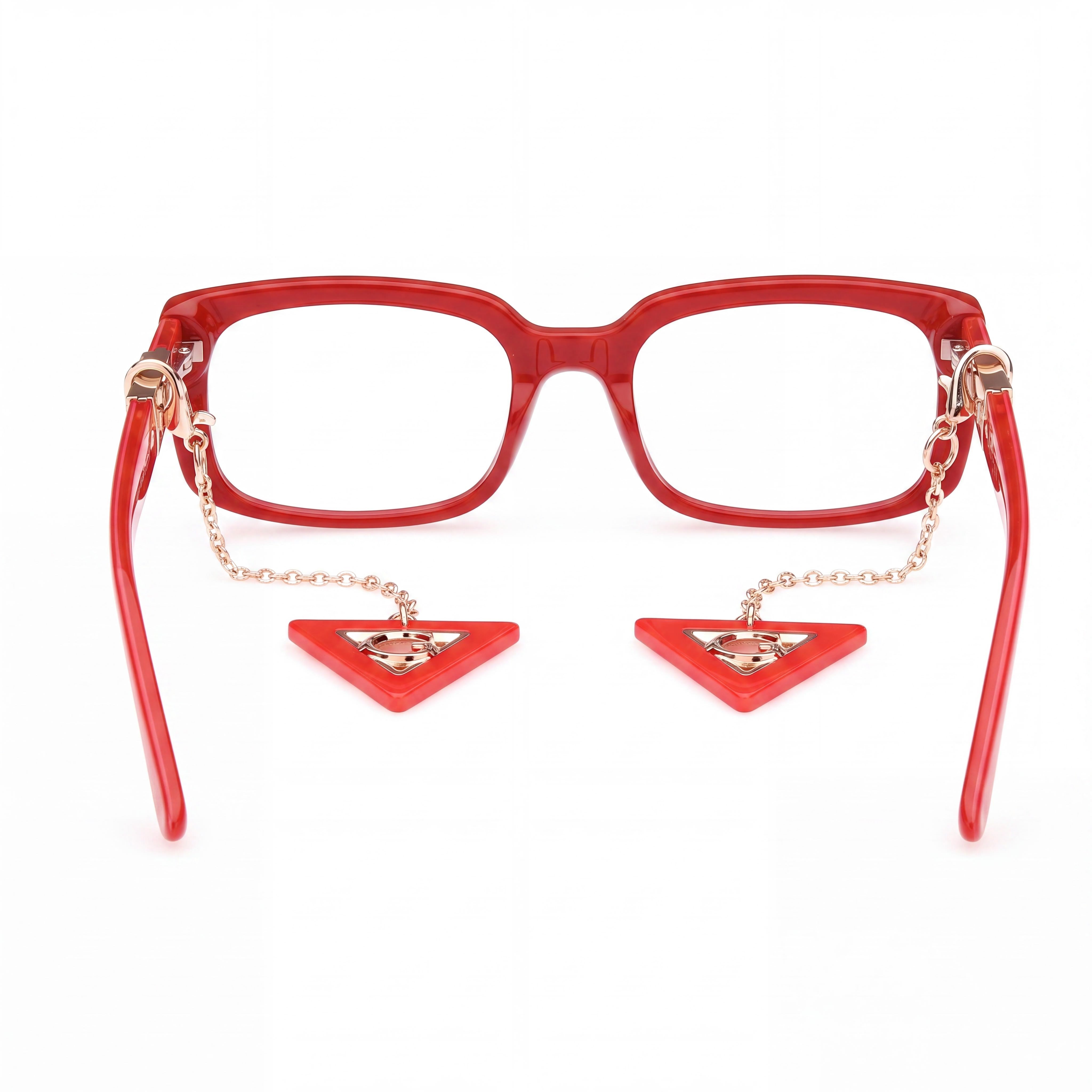 GUESS Modern Women's Eyeglasses featuring Black Plastic Frame and Black Plastic Lenses, Size 53/19/145, Photo 4
