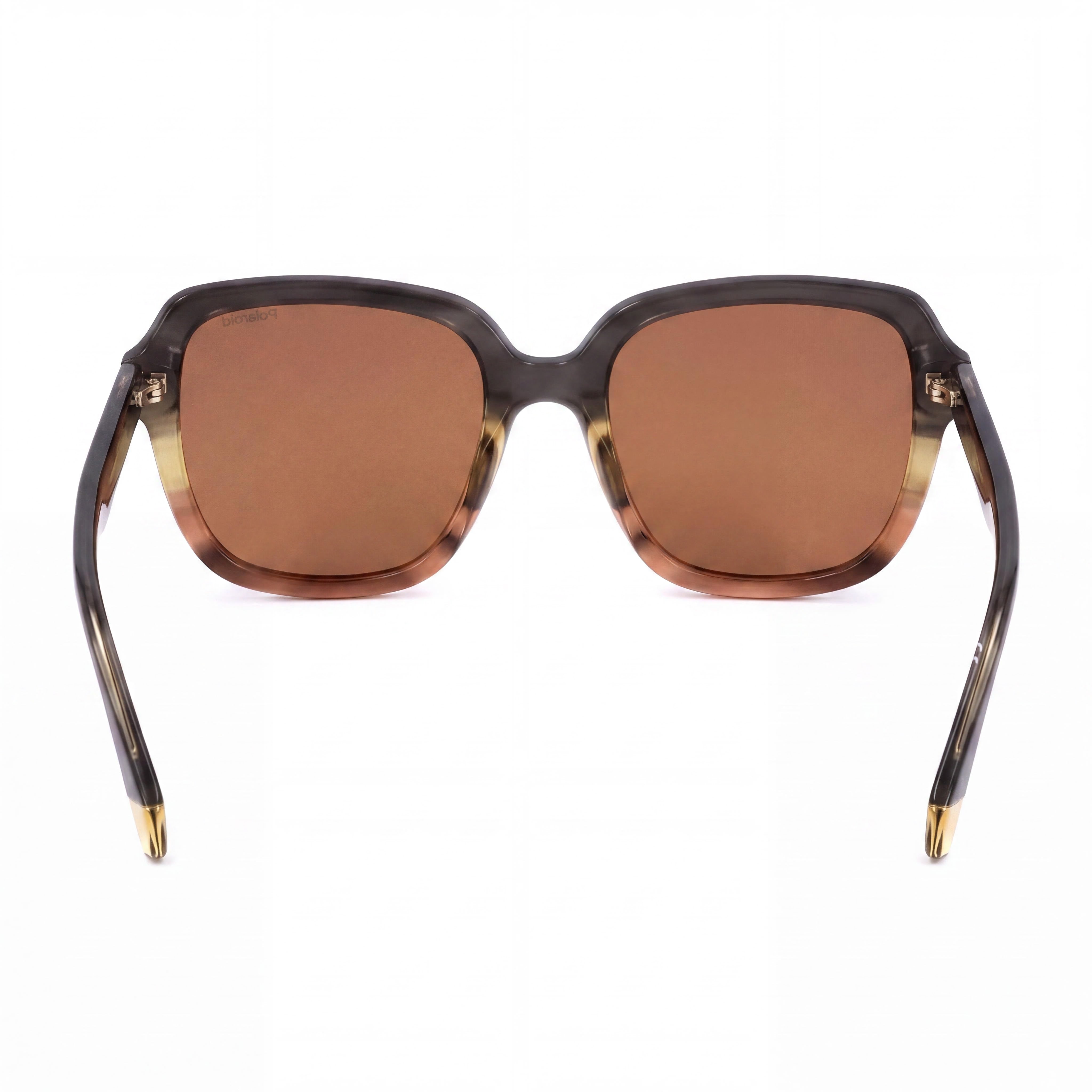 Polaroid Pld 4095/S/X Women's Polarized UV Protection Plastic Sunglasses, Gray Orange Frame, Copper Lenses, 53mm, Photo 3