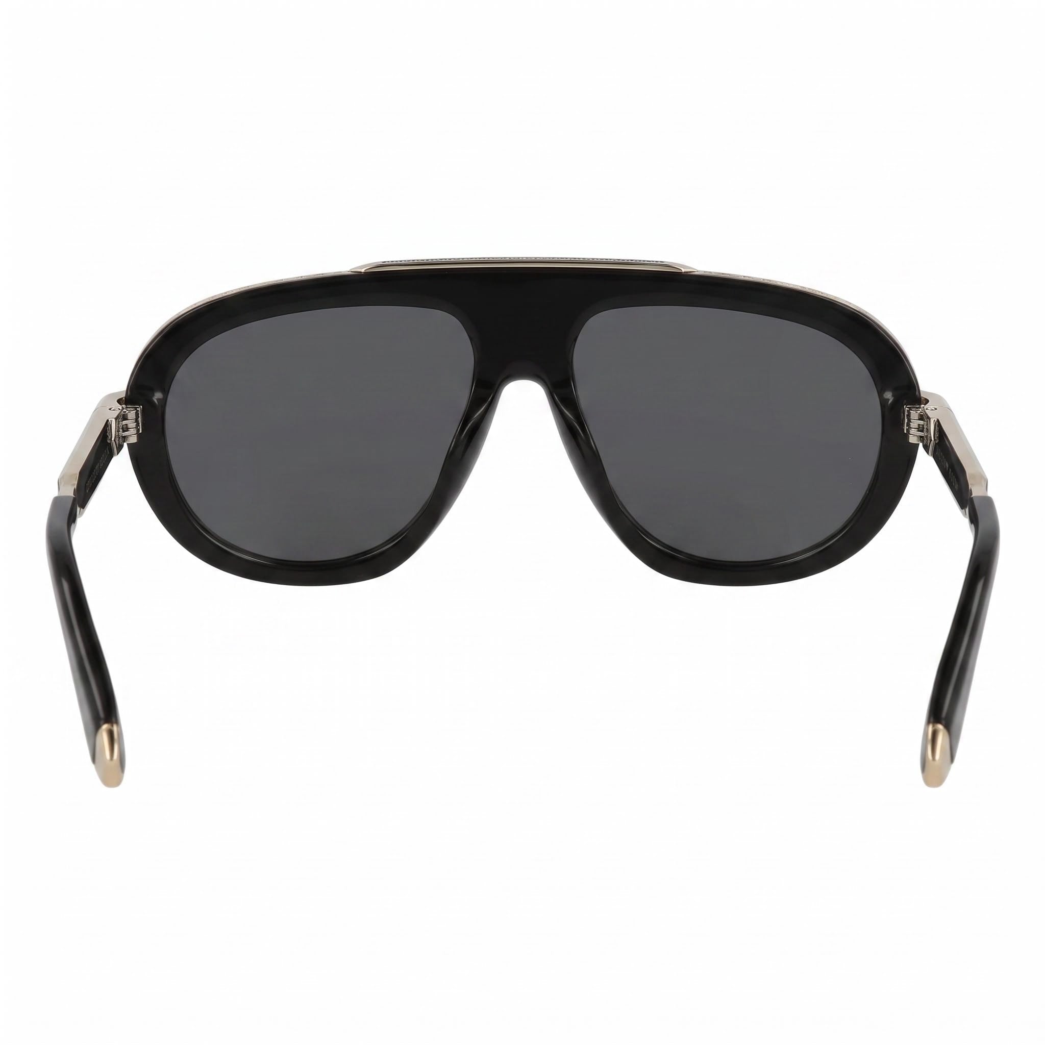 Philipp Plein Spp151m Men's Shiny Black Cellulose Acetate Frame Non-Polarized UV Protection Sunglasses 57, Photo 4