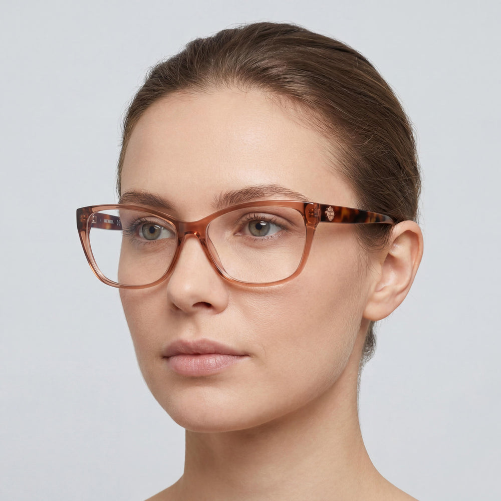Gafas Harley-Davidson Hd50108 para mujer, ligeras, de plástico brillante rosa claro, 55 mm
