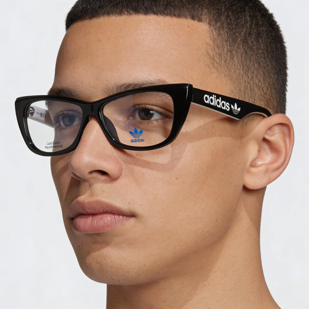 Adidas Or5010 Men's Glossy Black Injected Frame Lenses Sunglasses with 55mm Lens Width, 13mm Bridge, 140mm Temple Length