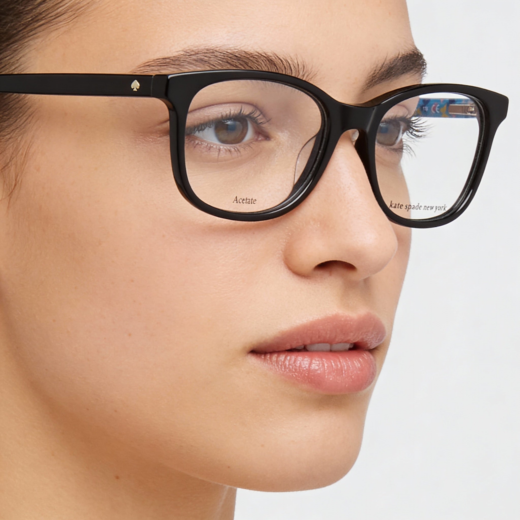 Gafas de sol unisex Kate Spade New York Talynn de plástico negro con montura completa y lentes rectangulares de 47 mm de ancho, Photo 4