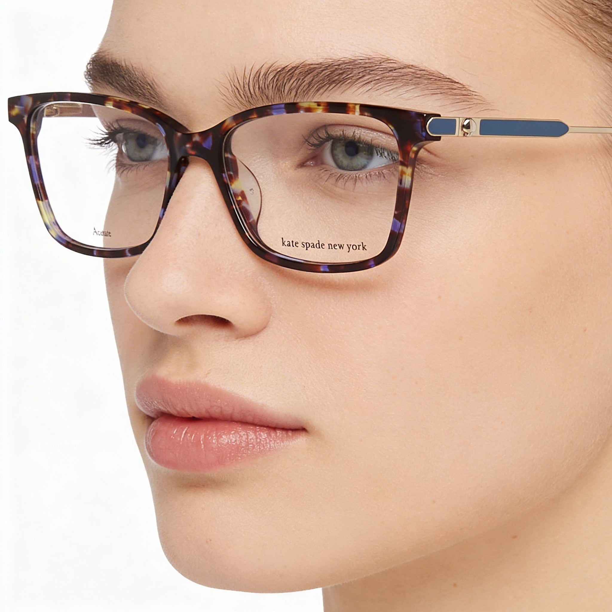 Gafas de sol Kate Spade New York Melody G unisex con montura de acetato azul habana y lentes de policarbonato (ancho de lente de 51 mm), Photo 3
