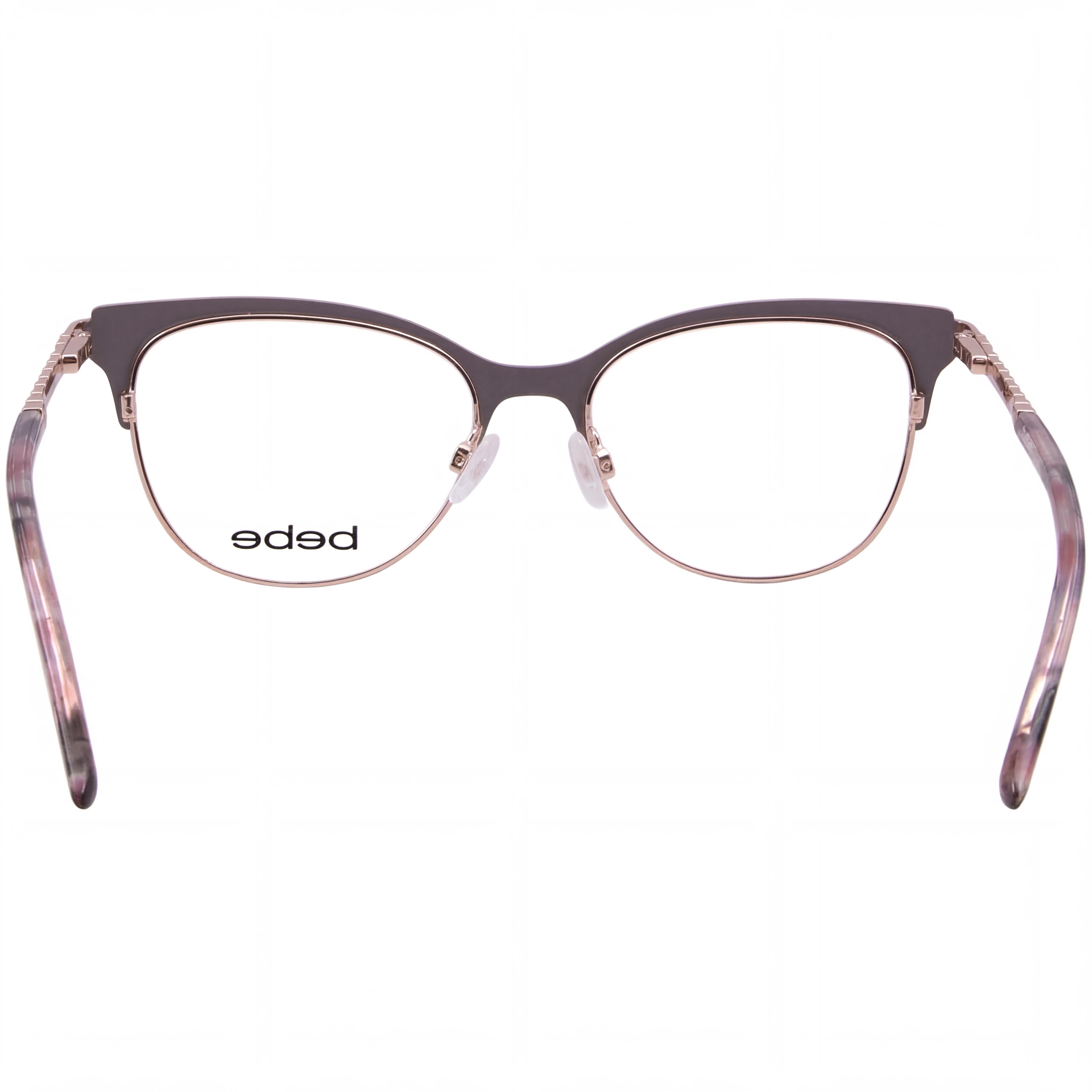 bebe Bb5224 Women's Full Rim Cat Eye Eyeglasses Frame with Pink Metal, Lens Width 52mm, Photo 3