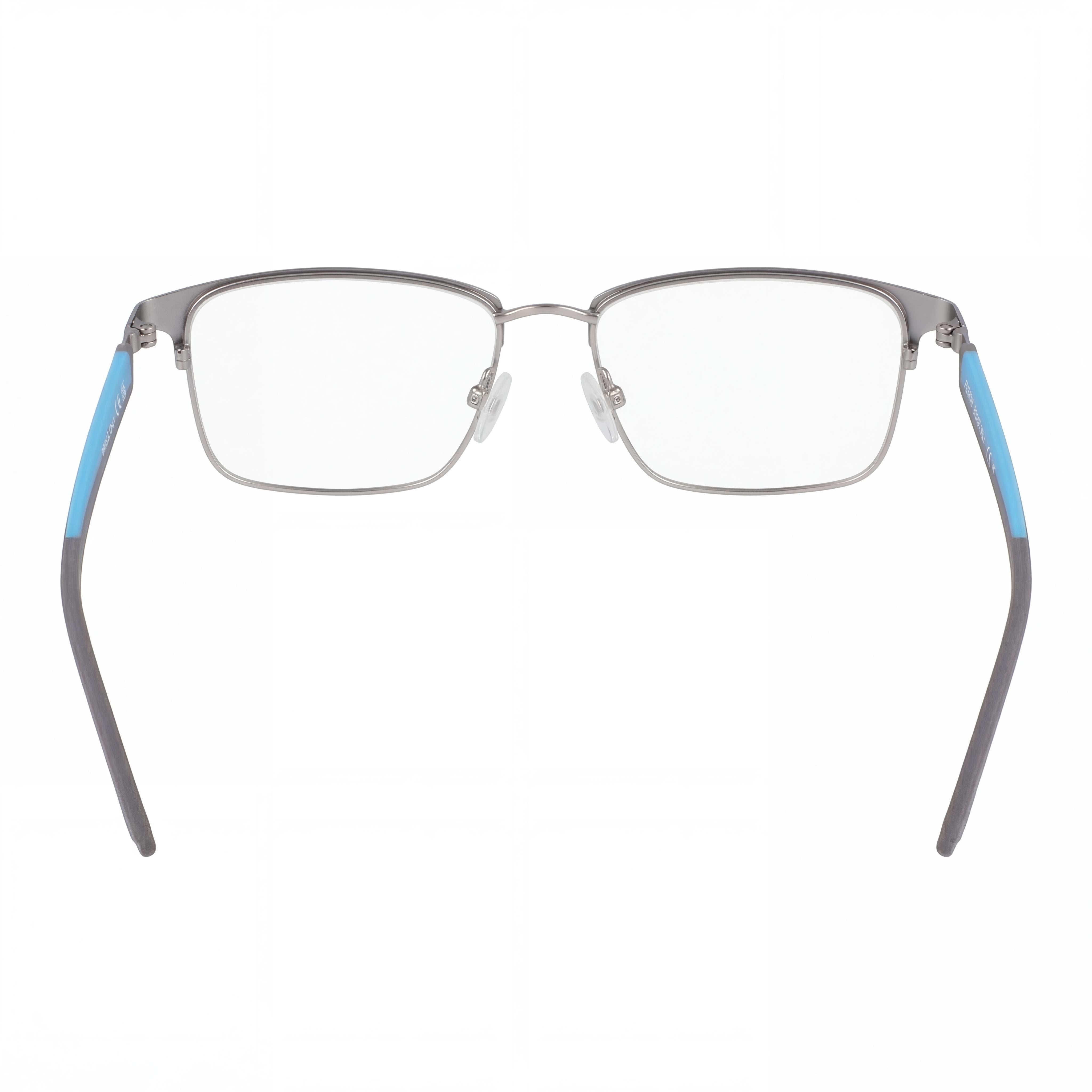 Gafas Flexon E1154 de Acetato para Hombre Satinado Plateado Cerúleo, Photo 3