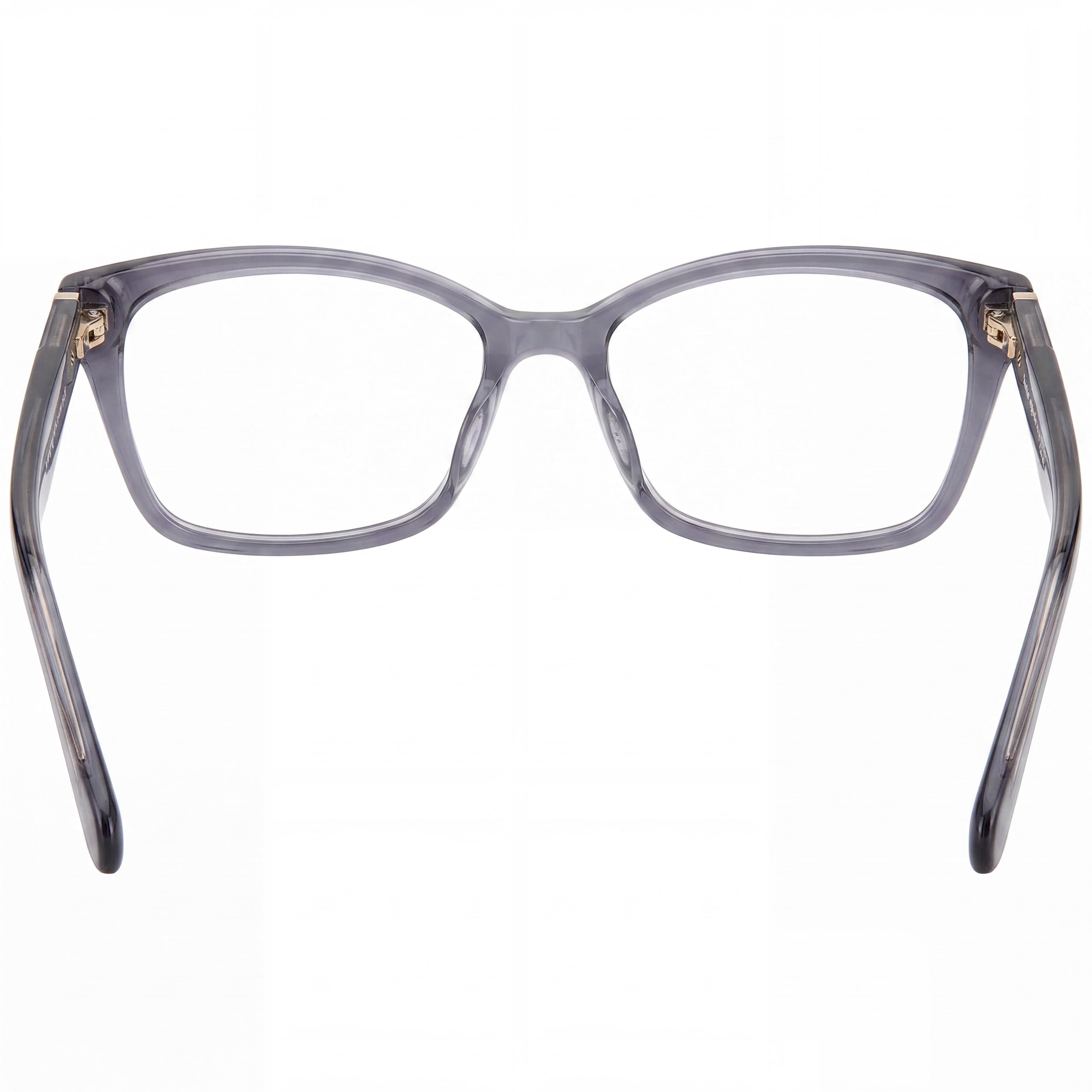 kate spade new york Modern Women's Transparent Grey Acetate Full Rim Square Eyeglasses with Grey Lenses 52mm, Photo 3