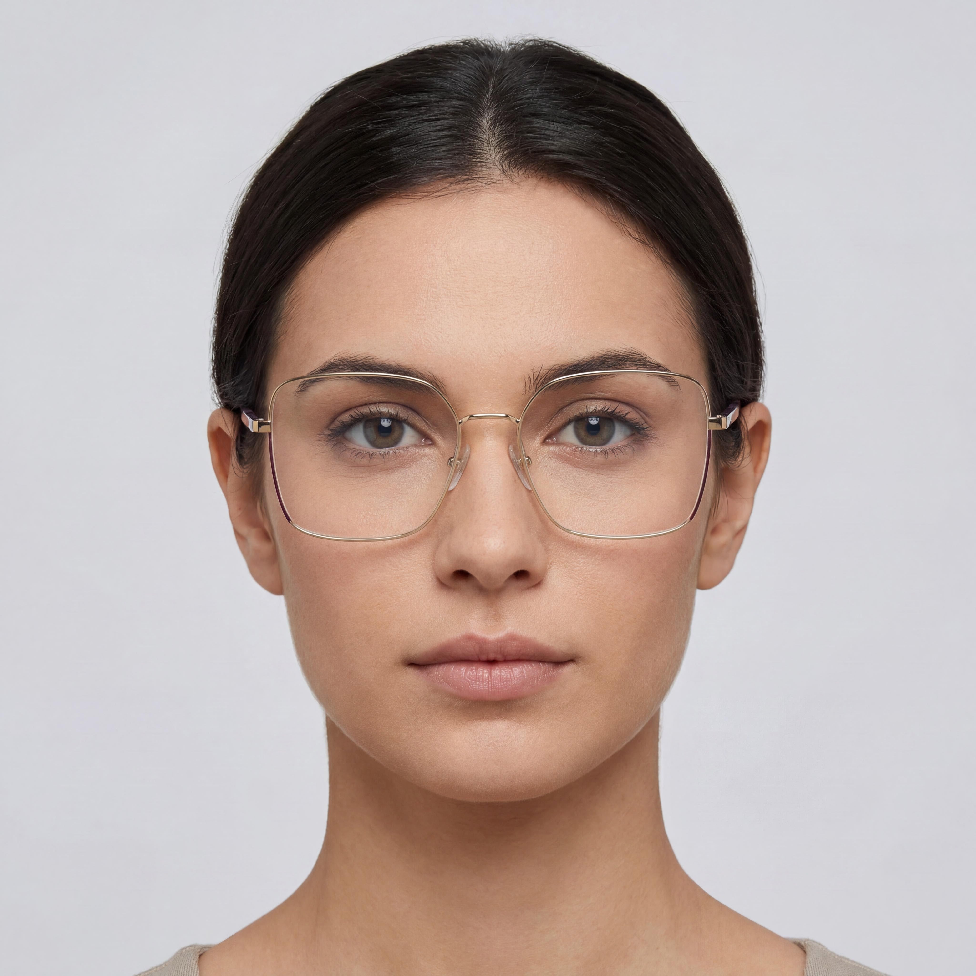 CAROLINA HERRERA Casual Women's Metal Violet Gold Eyeglasses 55-17-145, Photo 5