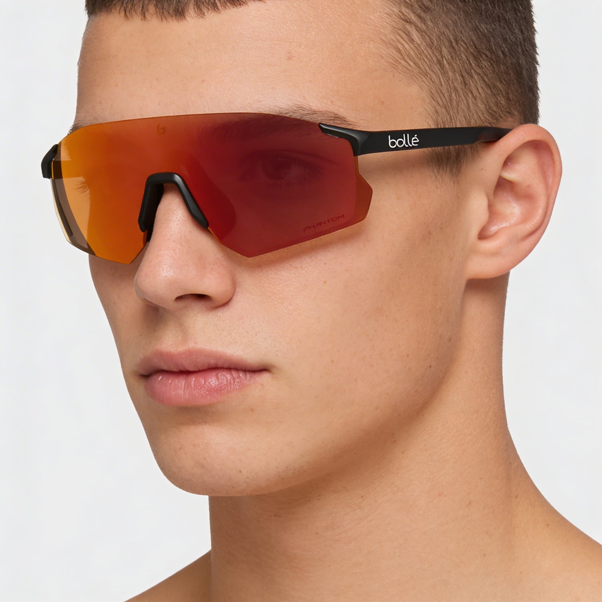 bollé Classic Unisex Multi Nylon Frameless Shield Phantom Brown Red Photochromic 100% UV 53mm Sunglasses, Photo 5