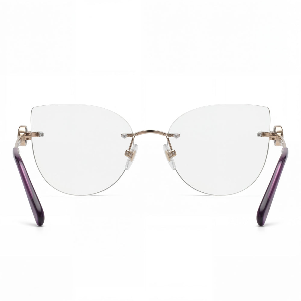 Chopard Casual Collection Women's Metal Eyeglasses featuring a Palladium Frame, 55mm Lens Width
