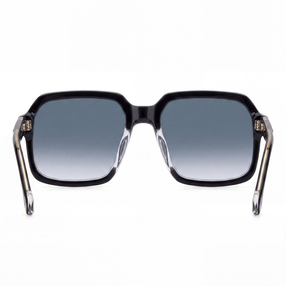 Carrera Women's Victory C 08/S Square Black Crystal Polyamide Dark Blue Shaded 56mm Sunglasses