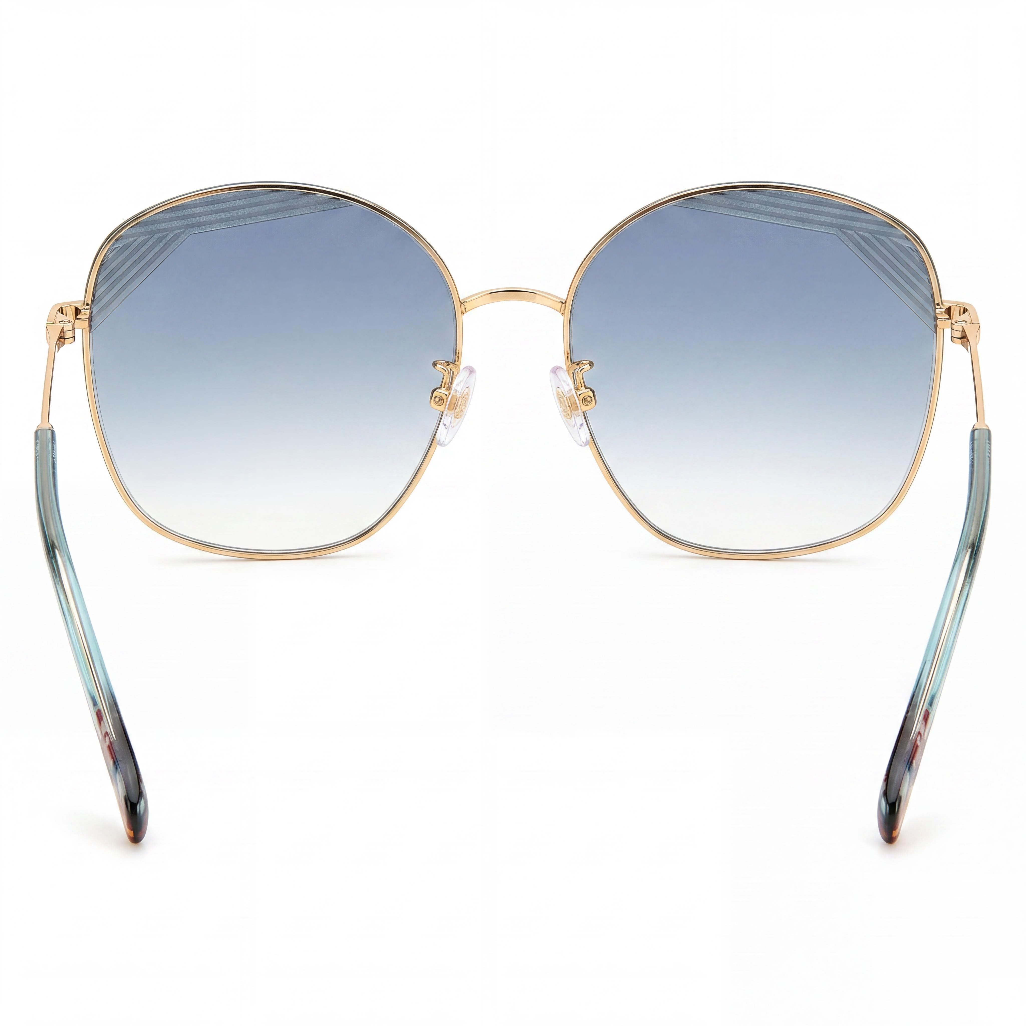 Gafas de sol M Missoni Spillo para mujer, con montura de acero de aleación, degradado en dorado y verde, 59 mm, Photo 3