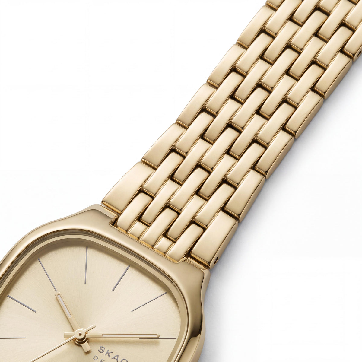 SKAGEN DENMARK Mellem Lille Women's Rose Gold Stainless Steel Square Case Scratch-Resistant Quartz Watch 28mm, Photo 3