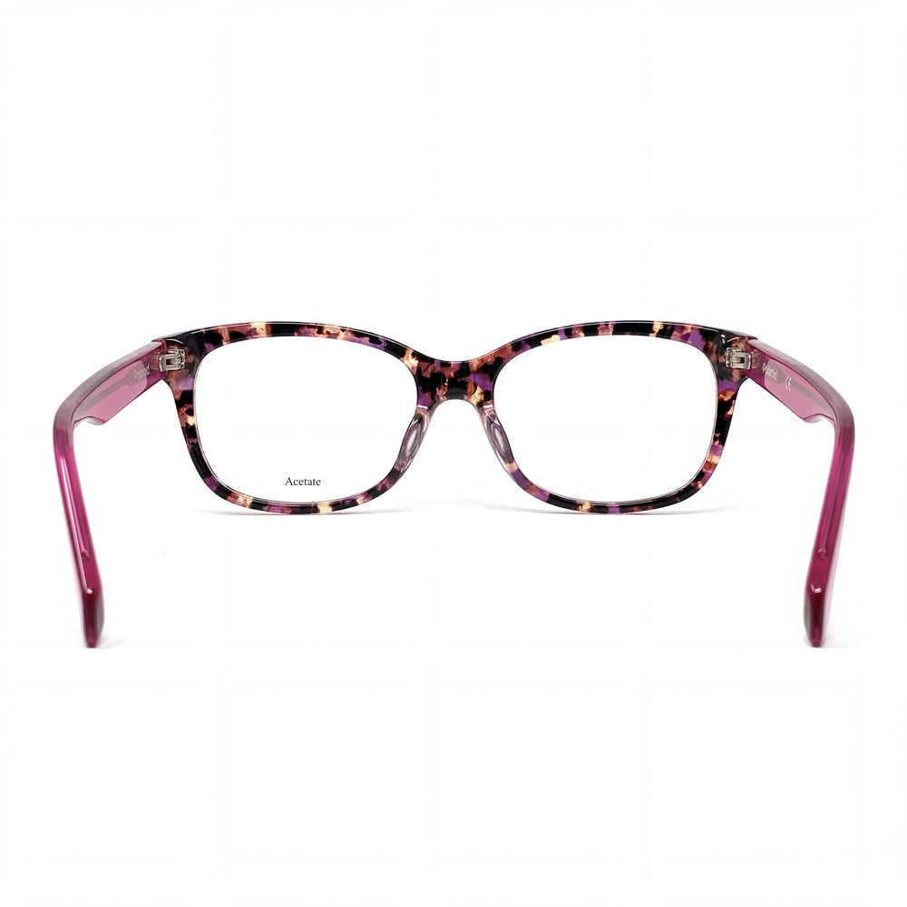 Gafas de sol Polaroid Pld D 321 para mujer, montura ovalada de plástico, color fucsia habana, lentes transparentes, 51 mm