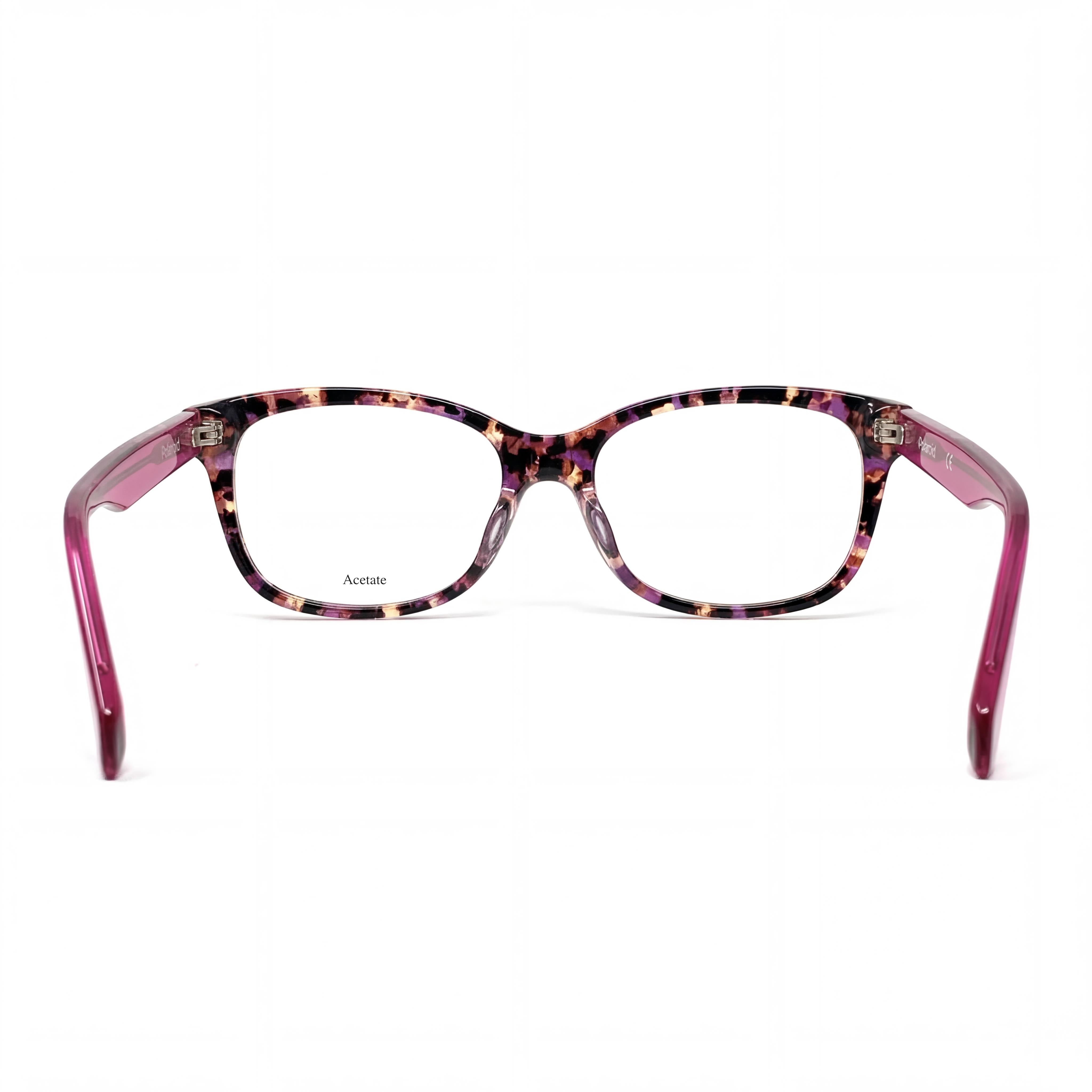 Gafas de sol Polaroid Pld D 321 para mujer, montura ovalada de plástico, color fucsia habana, lentes transparentes, 51 mm, Photo 3