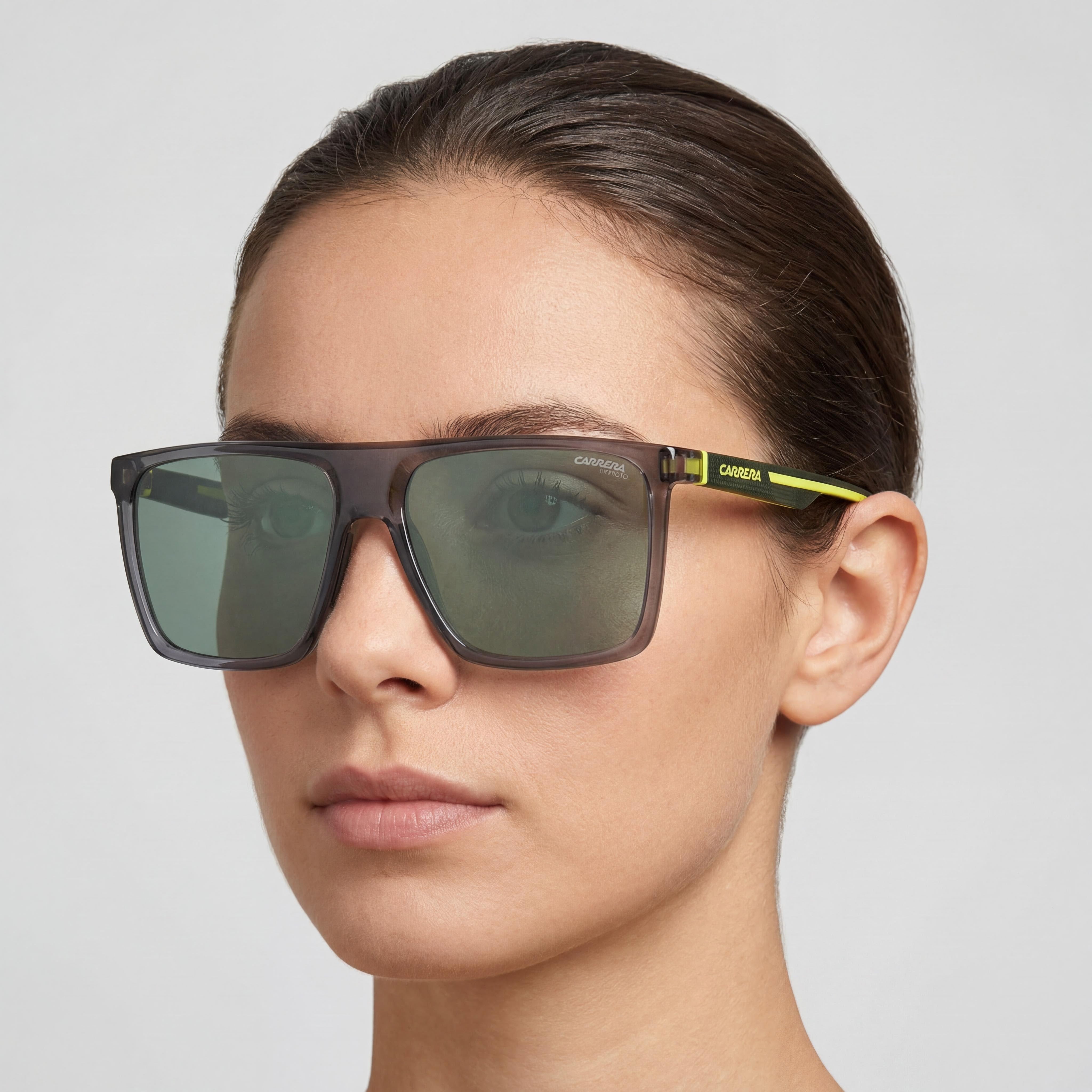Carrera CASUAL Women's Grey Yellow Fluo Eco Polyamide Non-Polarized UV 400 Sunglasses 58mm, Photo 5